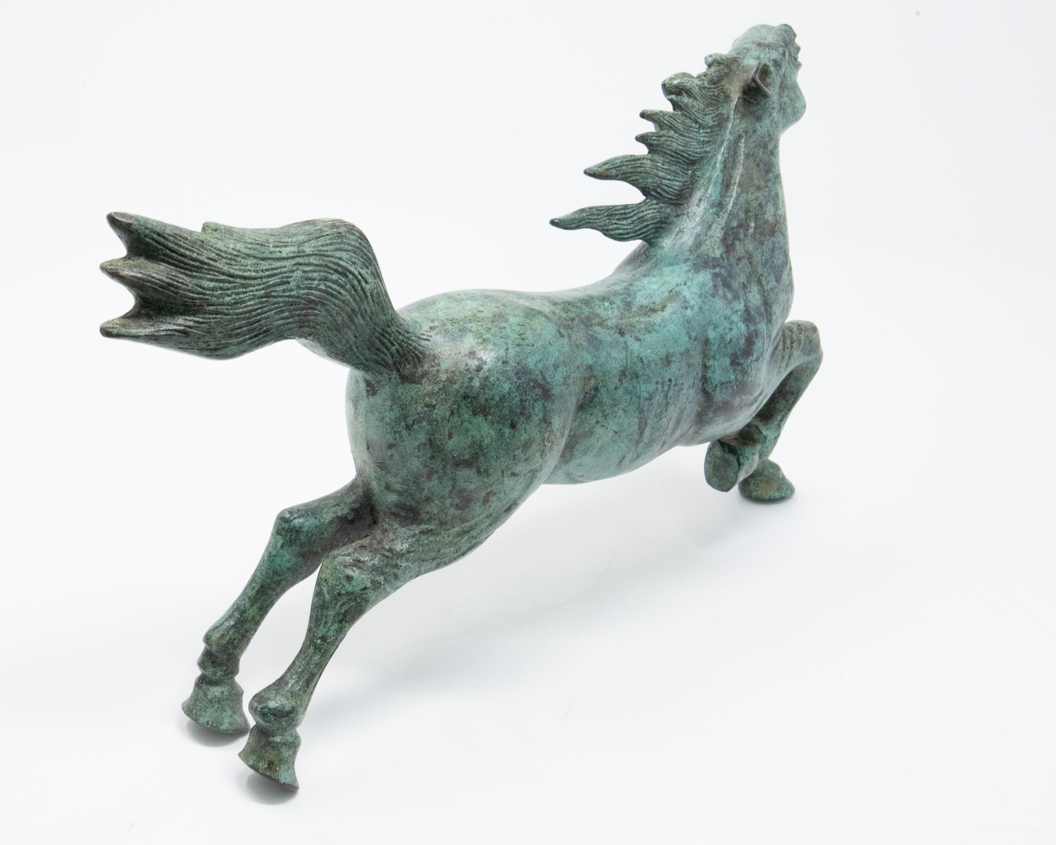 Bronze Running Horse Statue, Midcentury For Sale 1