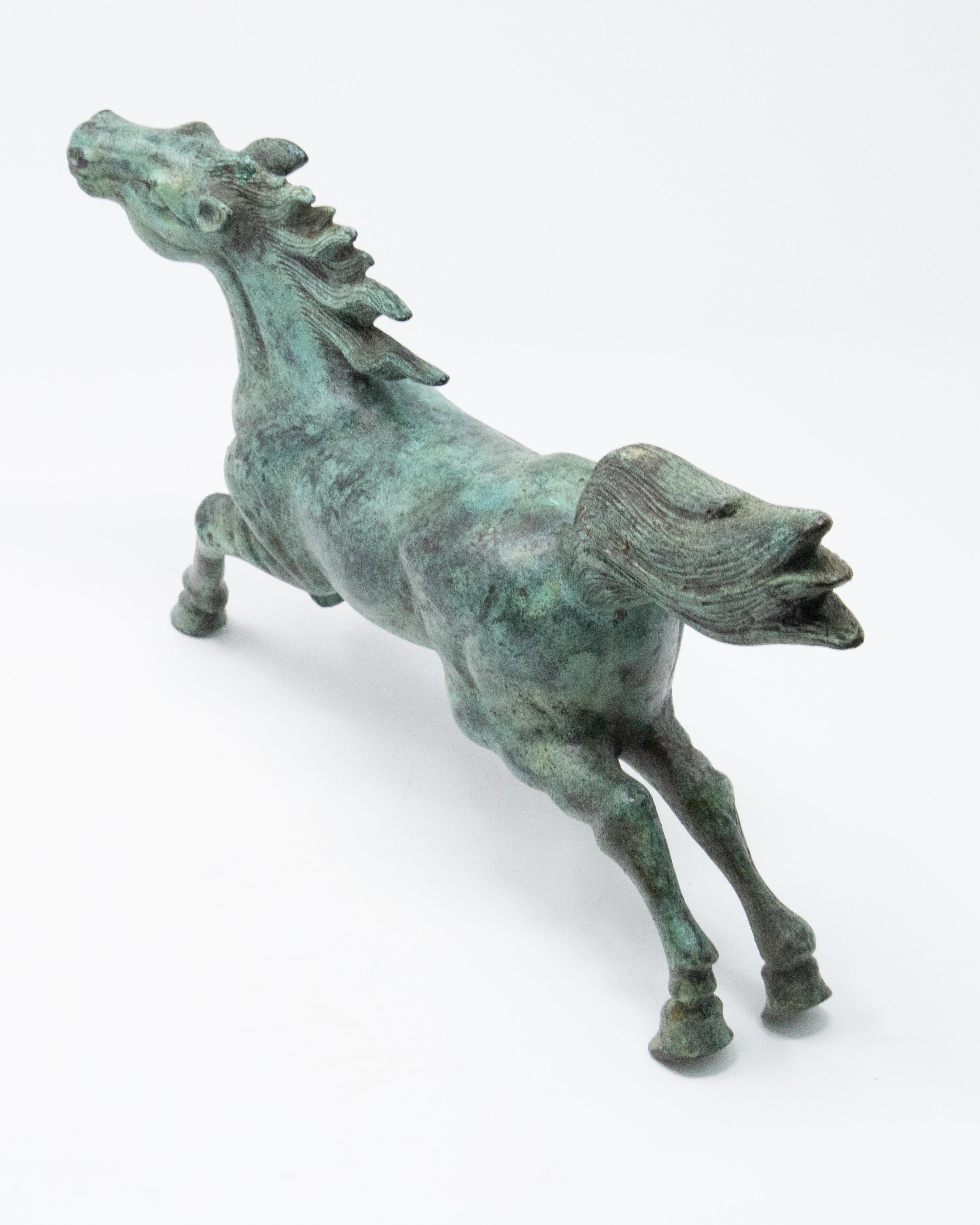 Bronze Running Horse Statue, Midcentury For Sale 2