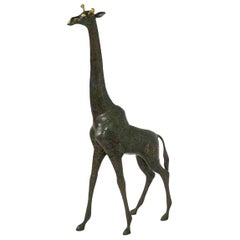 Midcentury Bronze Sculpture of a Giraffe