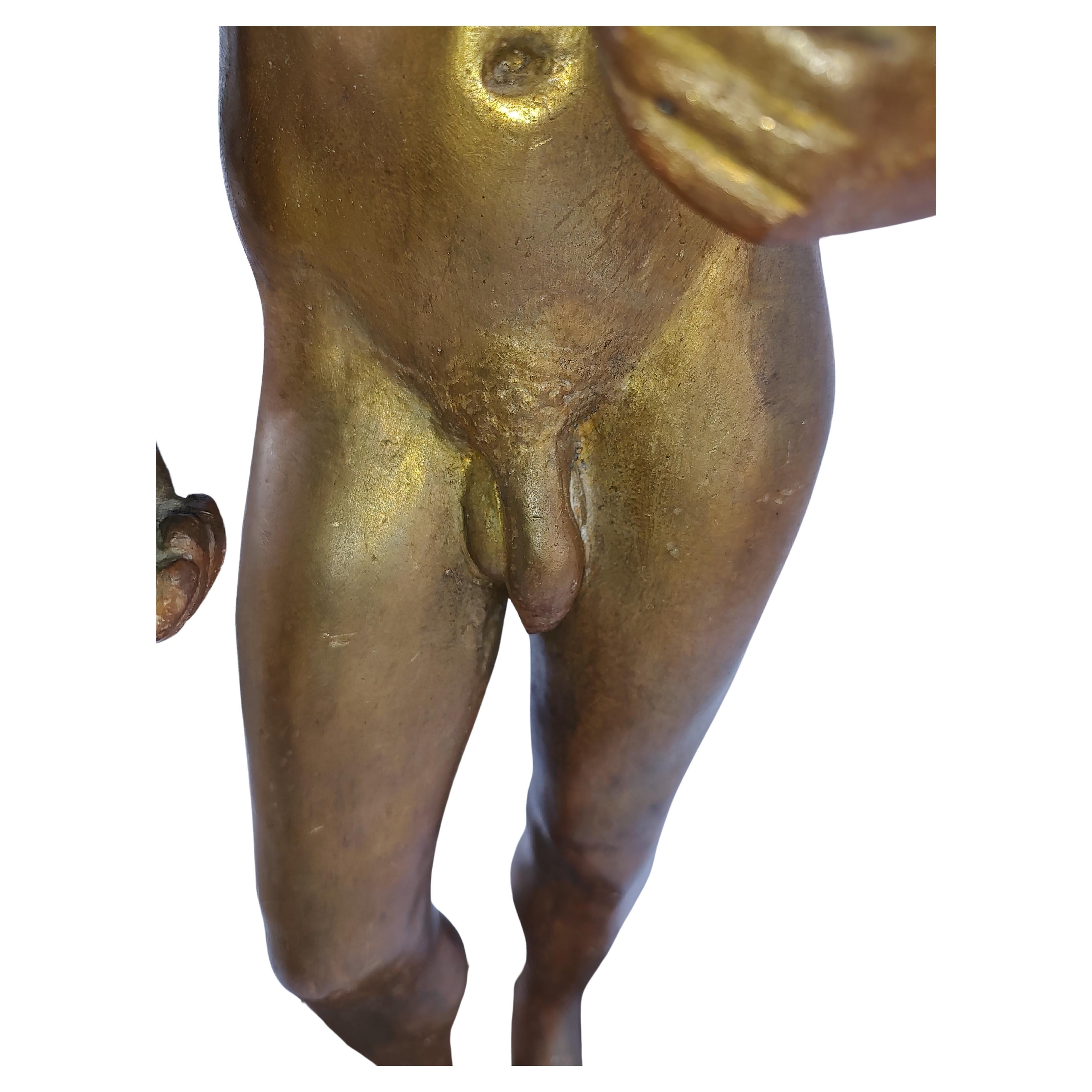 Bronzeskulptur einer nackten männlichen Gießerei Guss Barth Rinteen aus der Mitte des Jahrhunderts im Angebot 1
