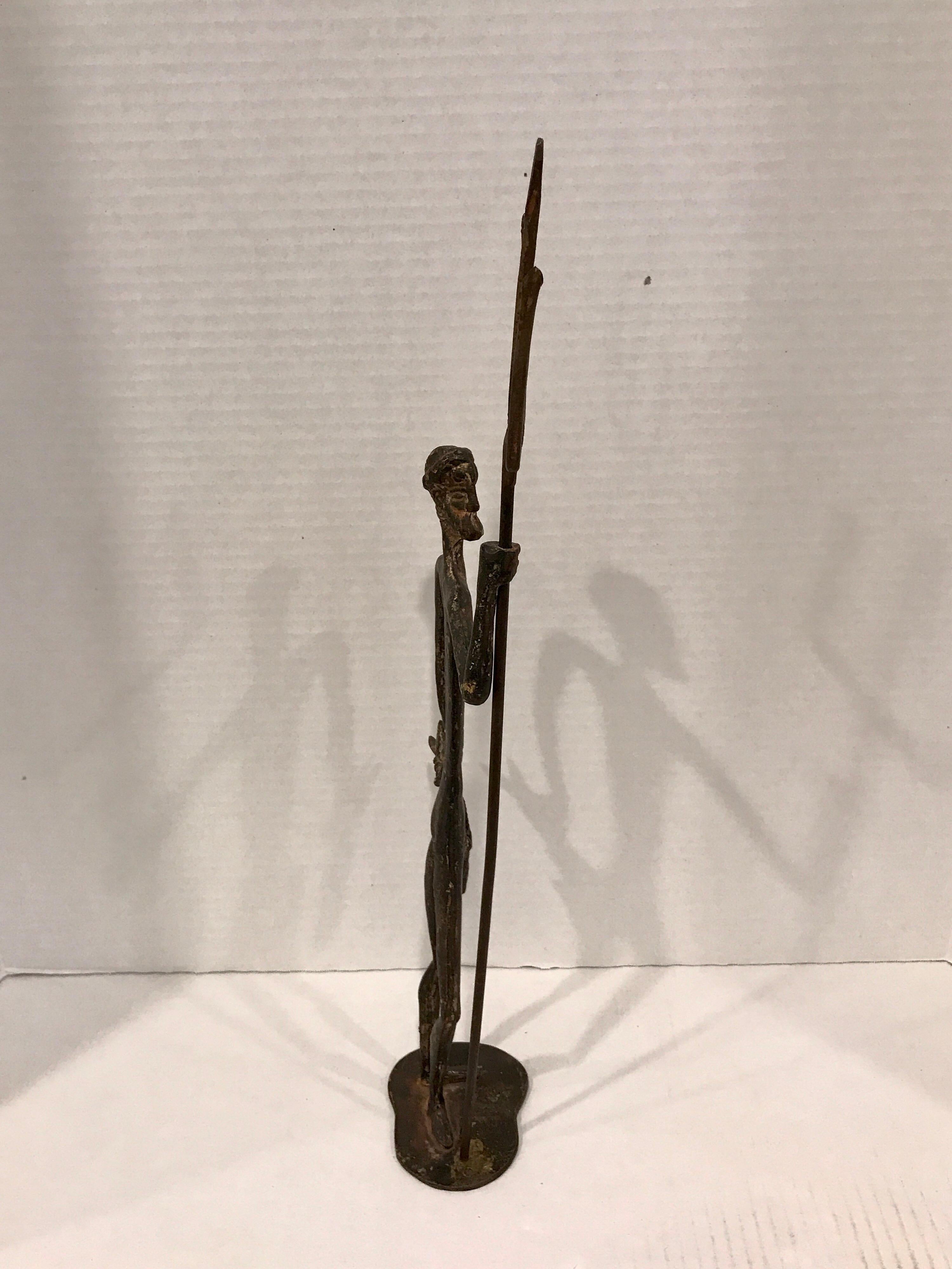 Cast Midcentury Bronze Sculpture of Poseidon