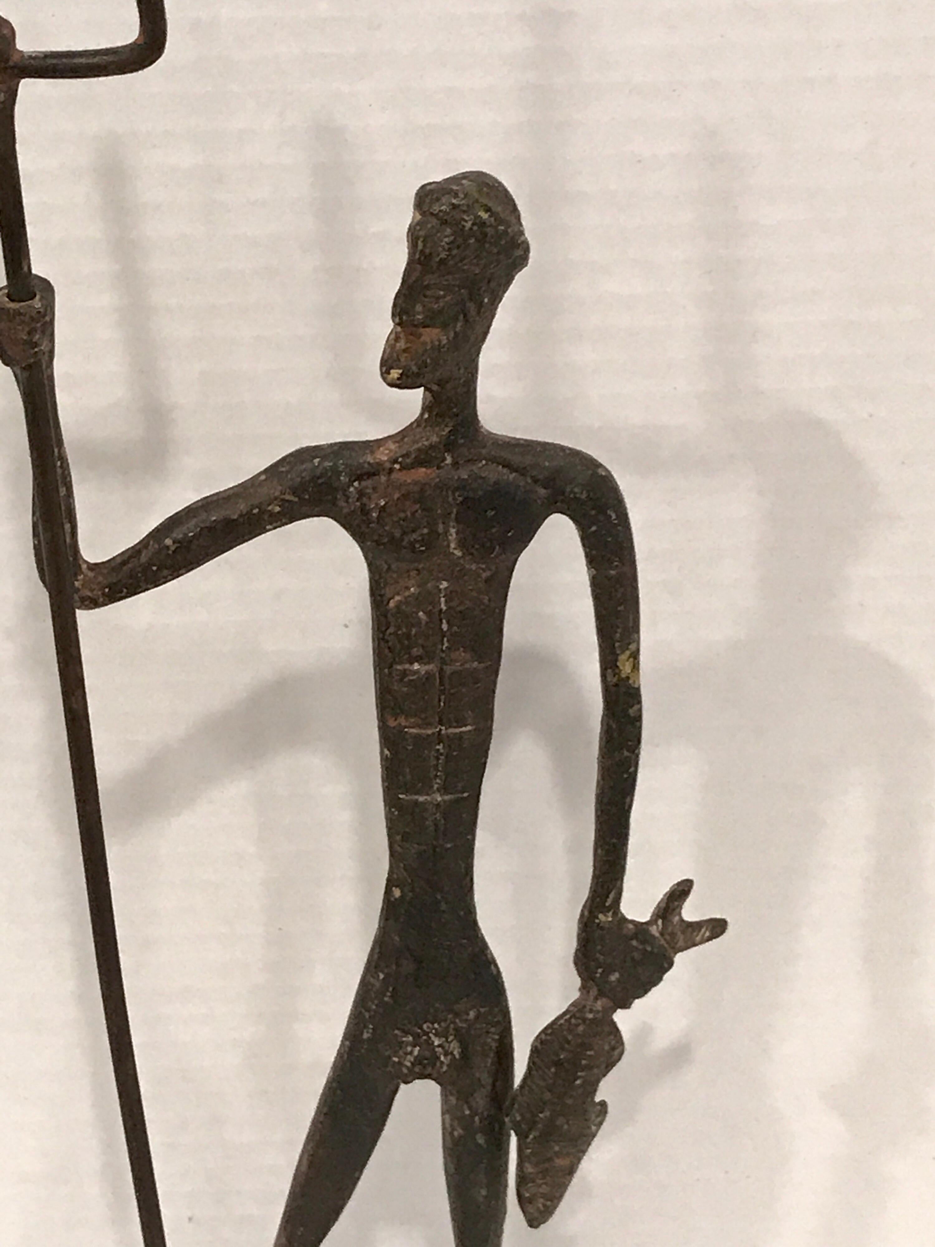 Midcentury Bronze Sculpture of Poseidon In Good Condition In Atlanta, GA