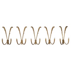 Midcentury bronze wall lights set attributed to Guglielmo Ulrich, Italy 1940