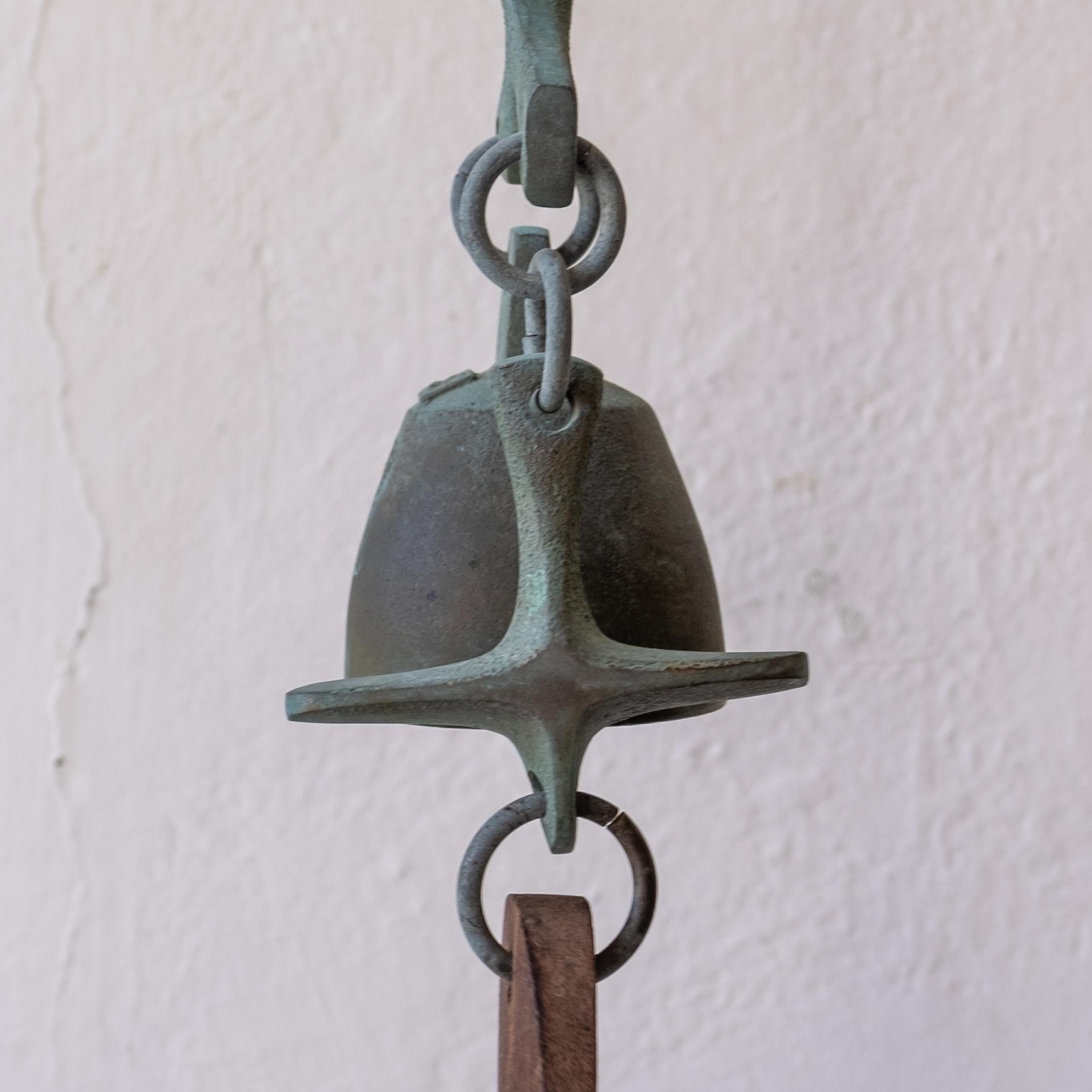 Midcentury Bronze Wind Bell, 1960s 4