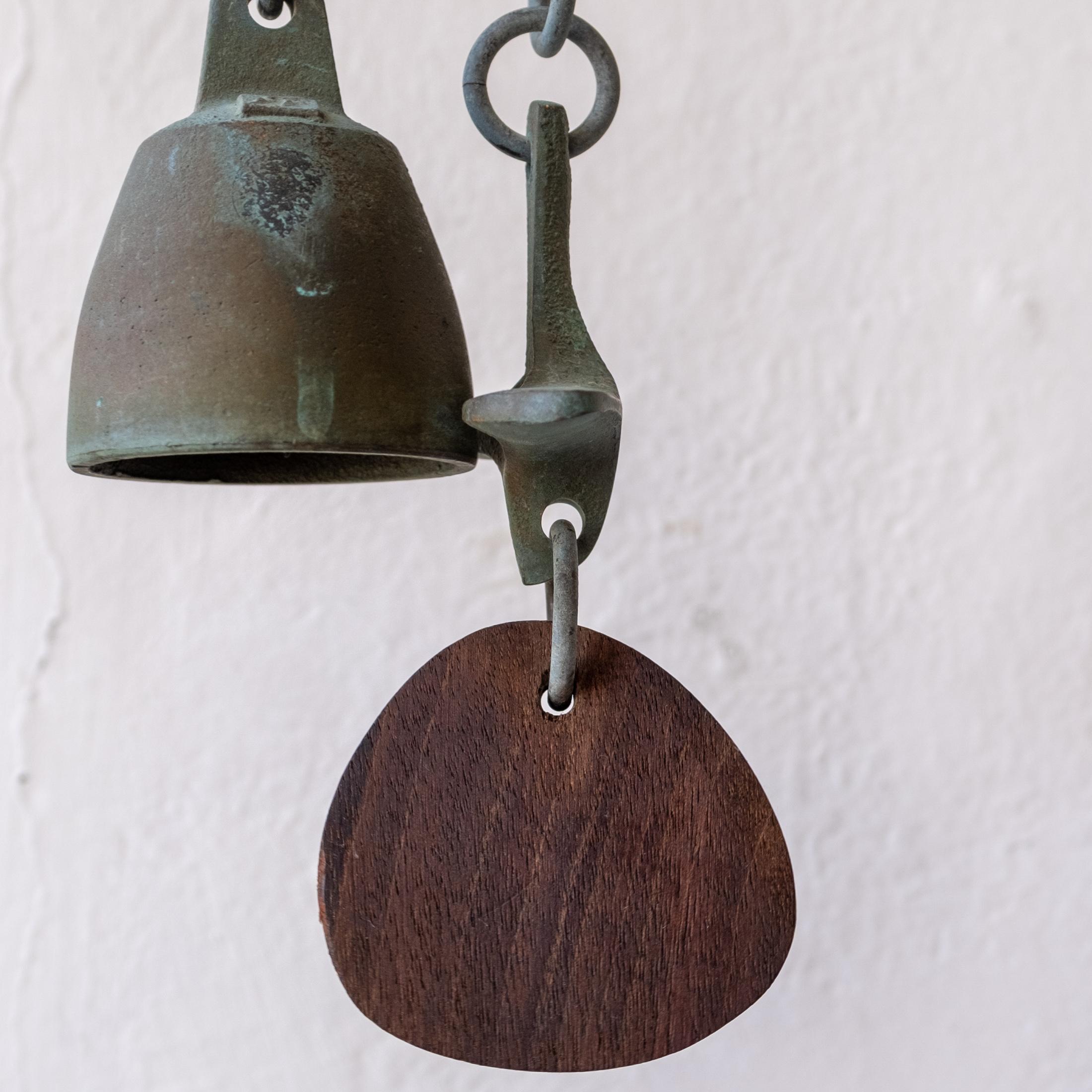 American Midcentury Bronze Wind Bell, 1960s