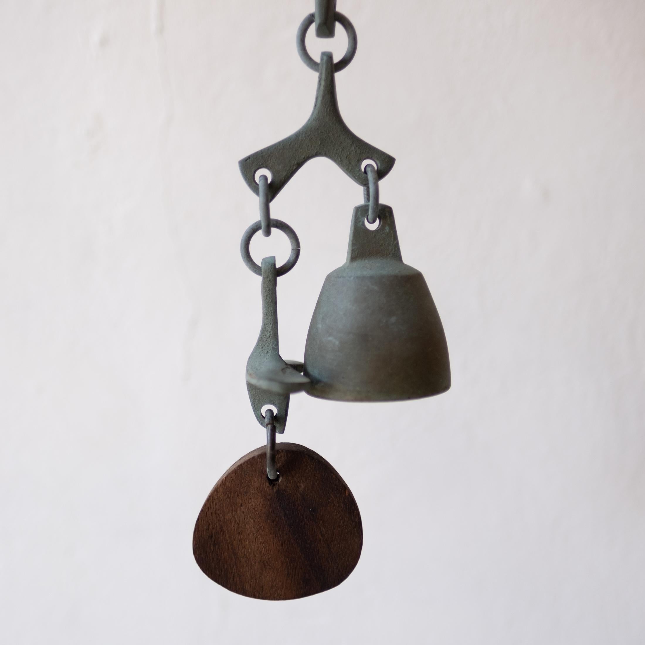 Midcentury Bronze Wind Bell, 1960s In Good Condition In San Diego, CA