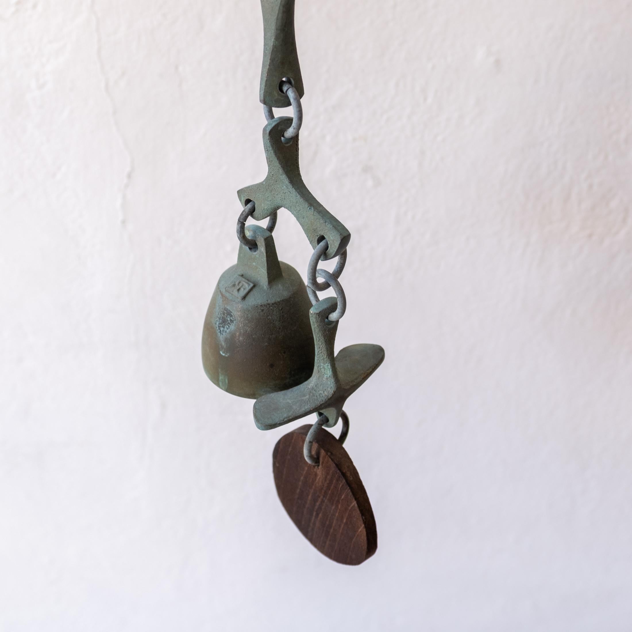 Midcentury Bronze Wind Bell, 1960s 1