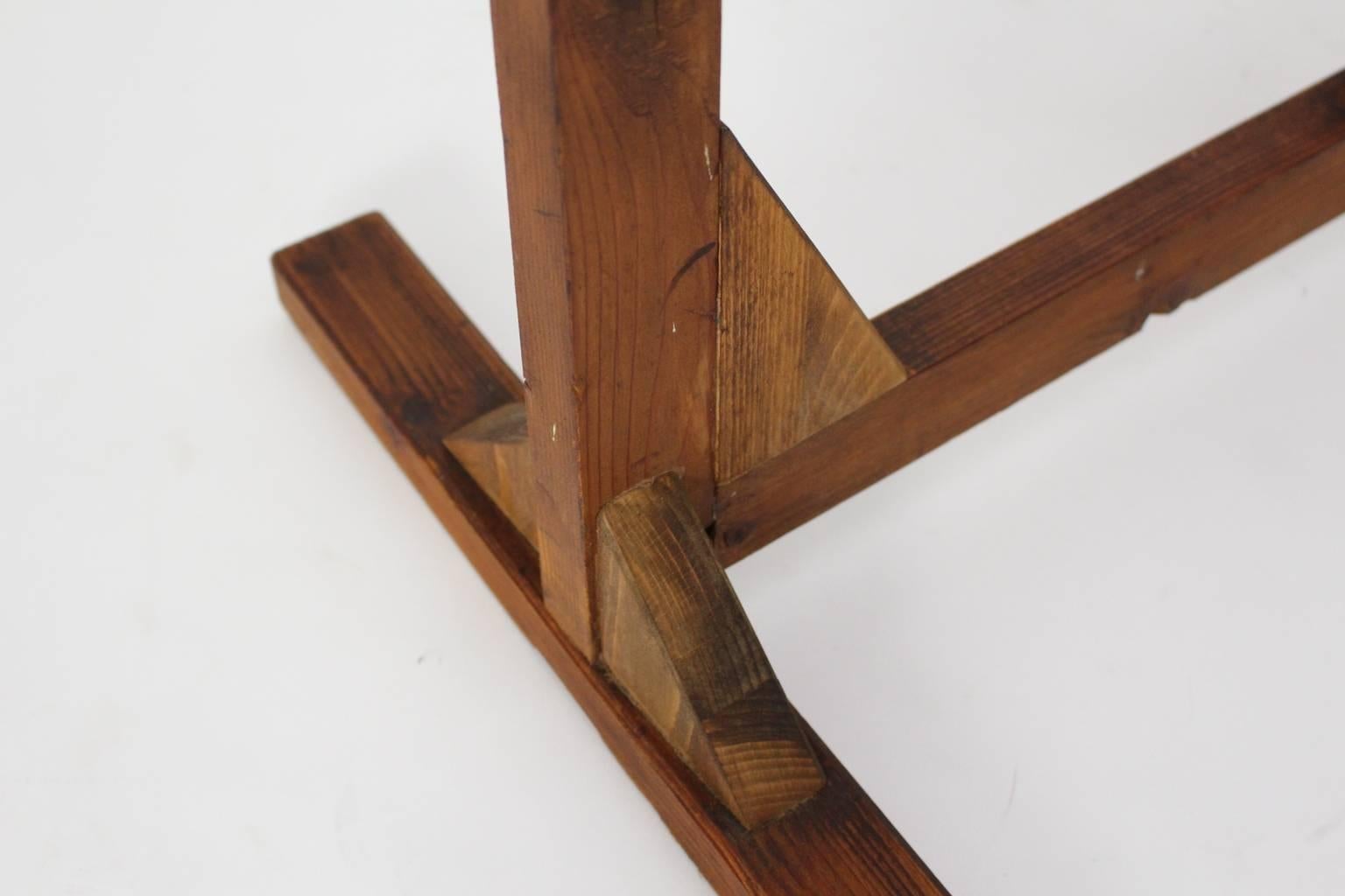 Mid Century Modern Vintage Brown Easel, Austria, 1950s Wood For Sale 10