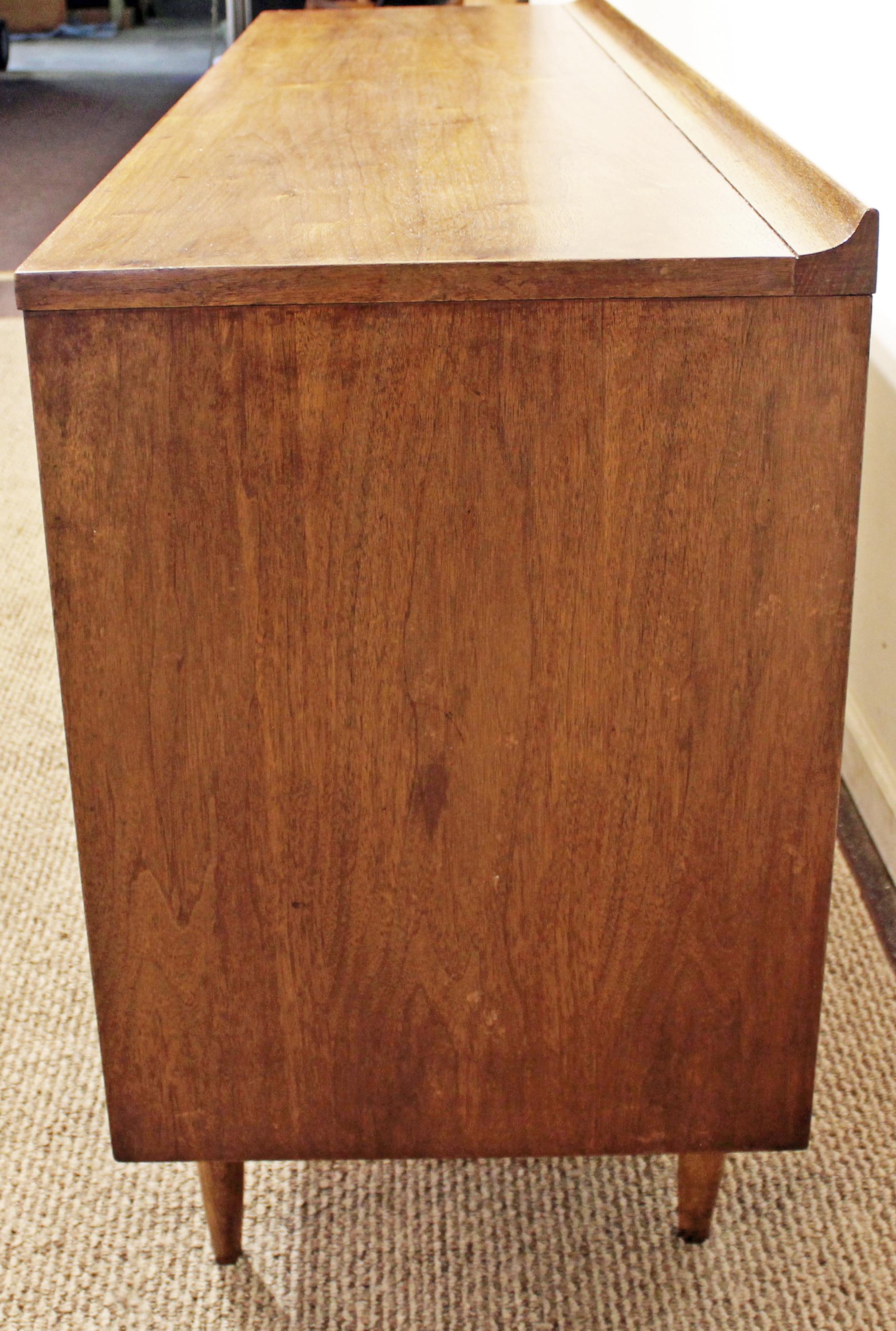 Mid-Century Modern Midcentury Broyhill Sculptra Walnut Credenza