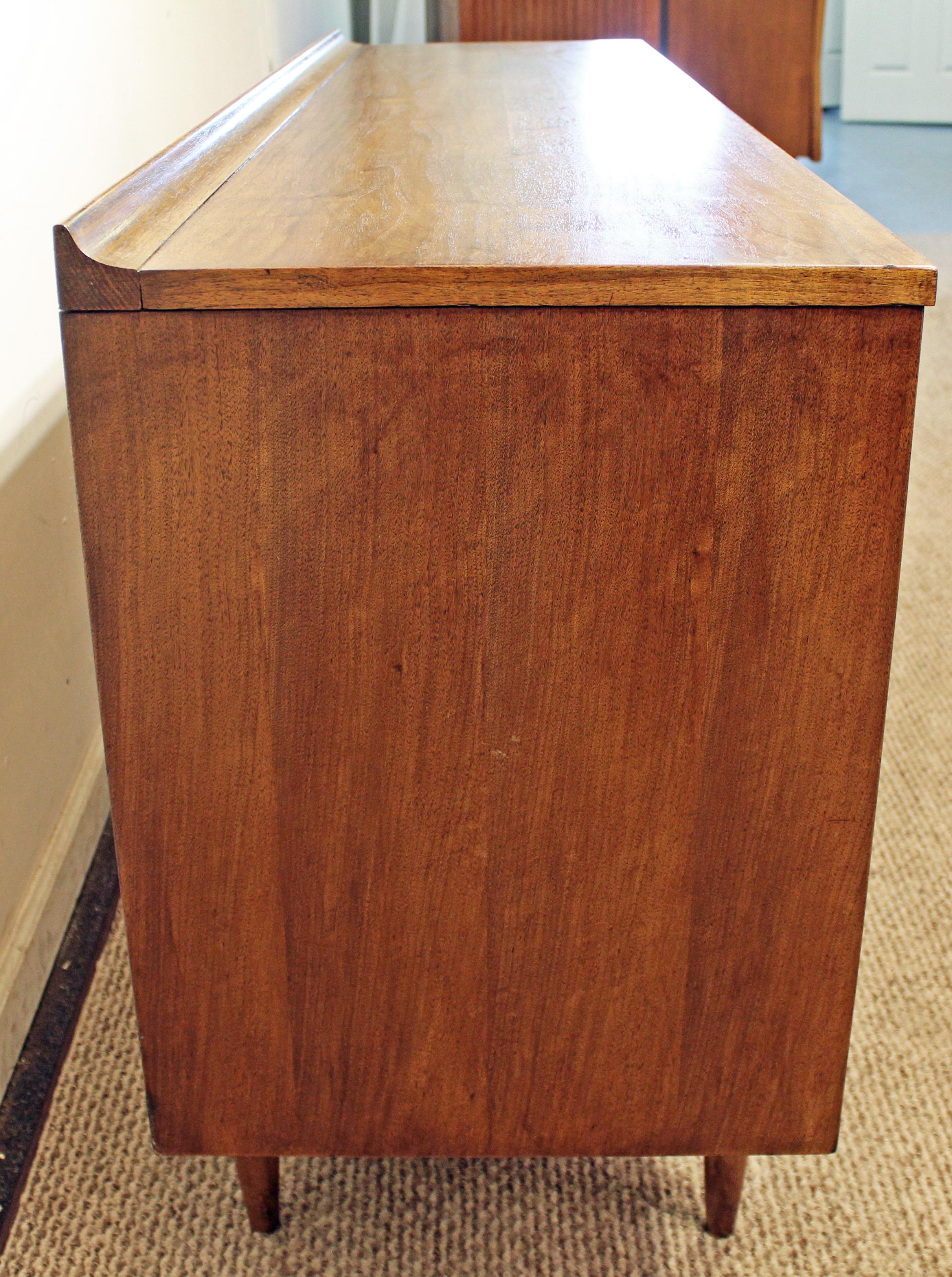 American Midcentury Broyhill Sculptra Walnut Credenza