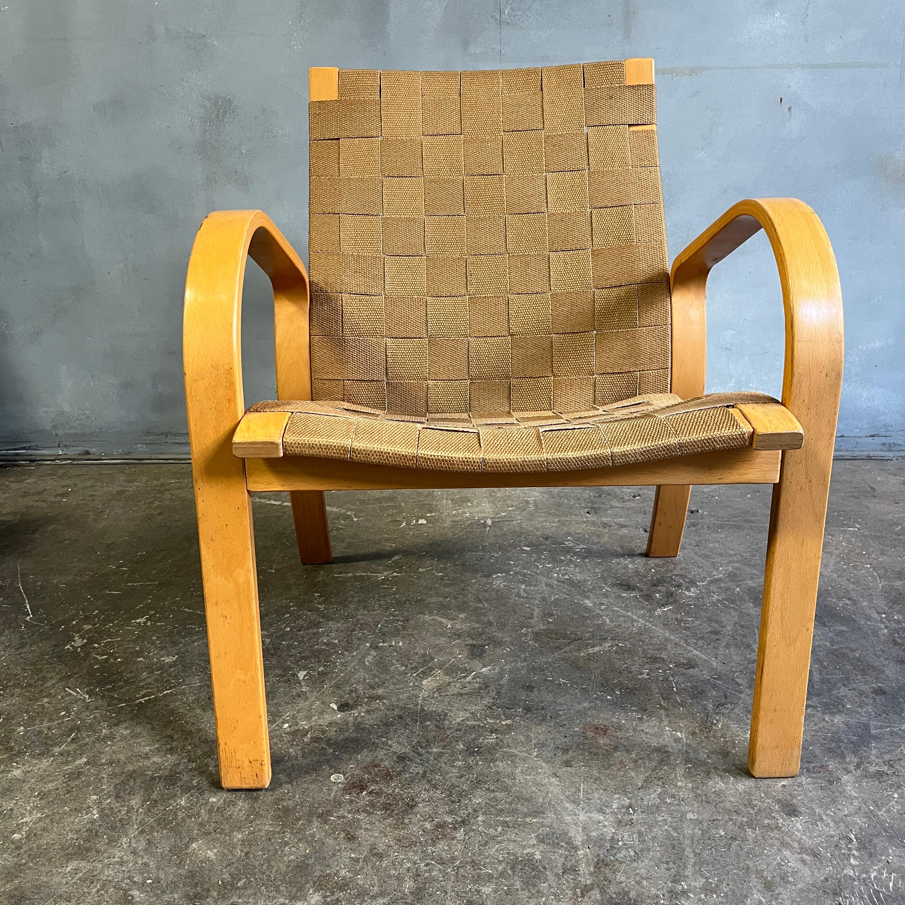 Midcentury Bruno Mathsson Bentwood Chair For Sale 3