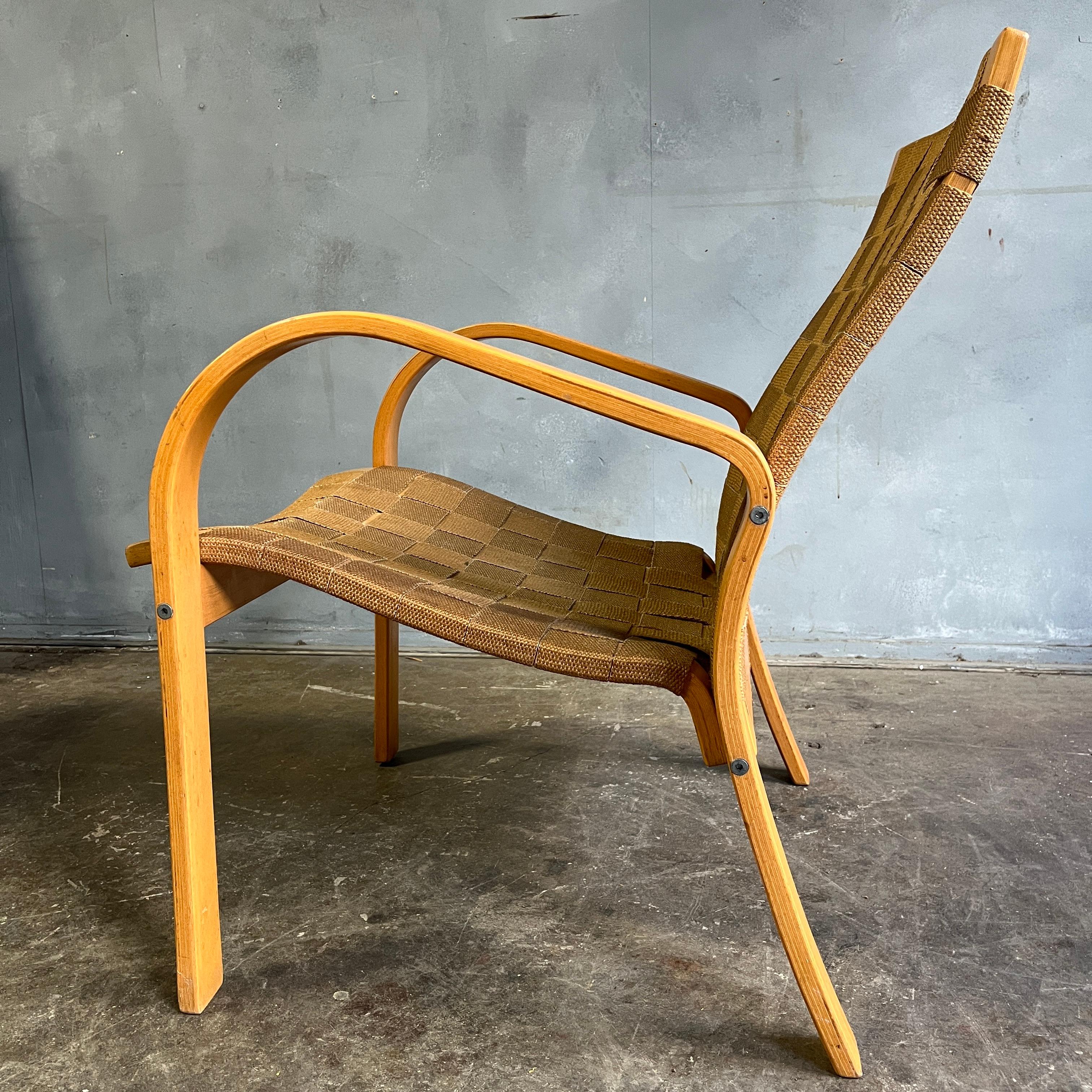 Scandinavian Modern Midcentury Bruno Mathsson Bentwood Chair For Sale