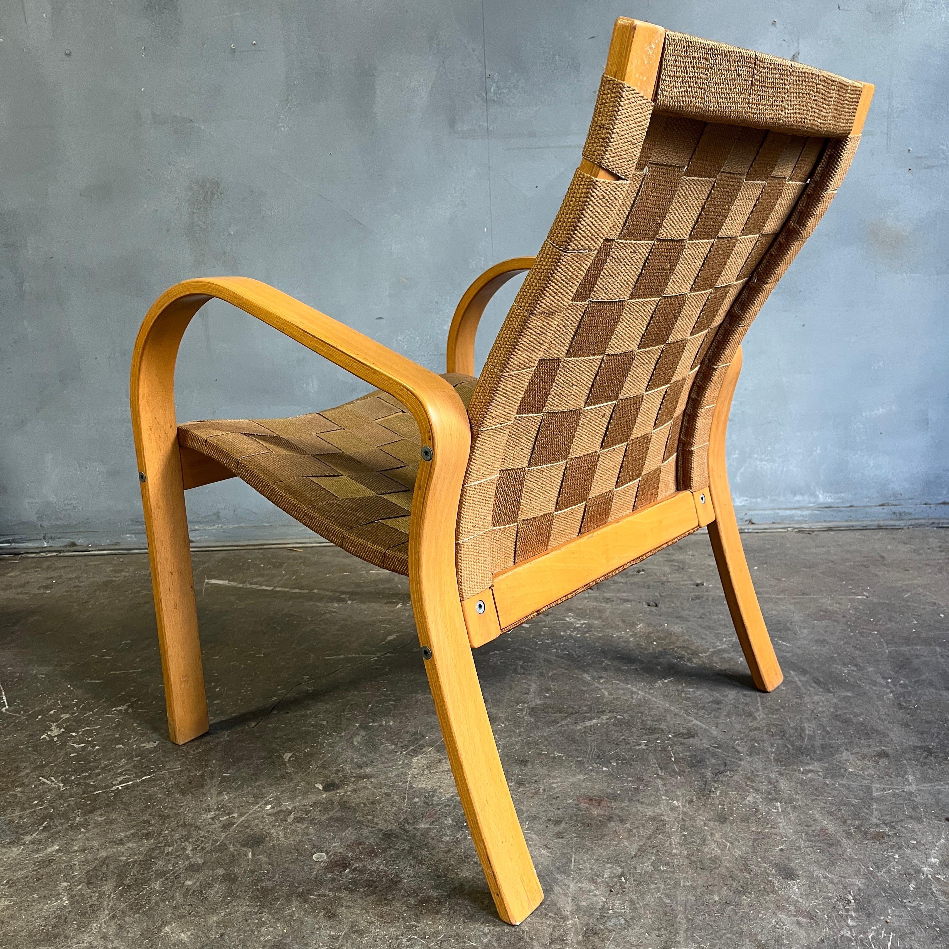 Swedish Midcentury Bruno Mathsson Bentwood Chair For Sale