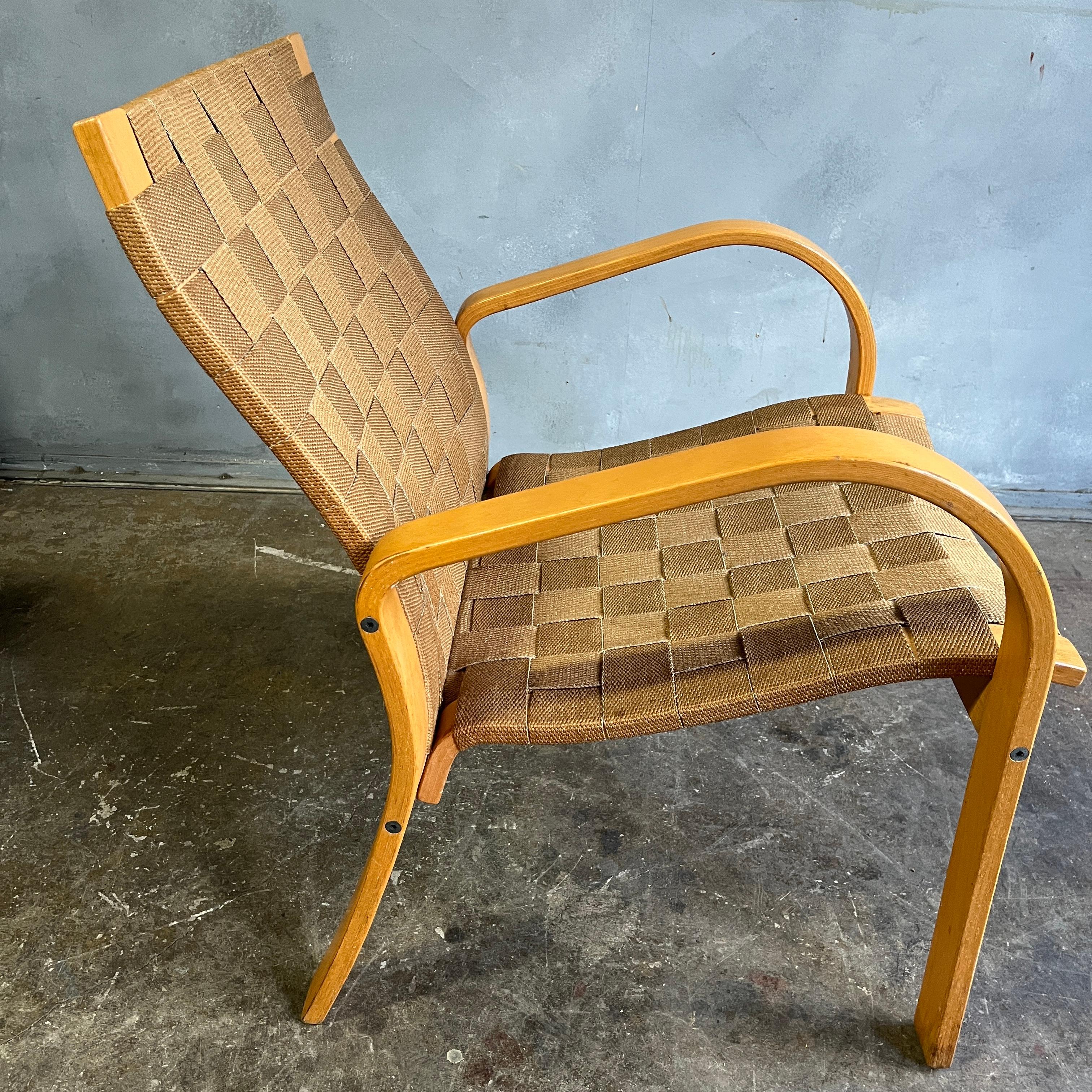 Midcentury Bruno Mathsson Bentwood Chair For Sale 1