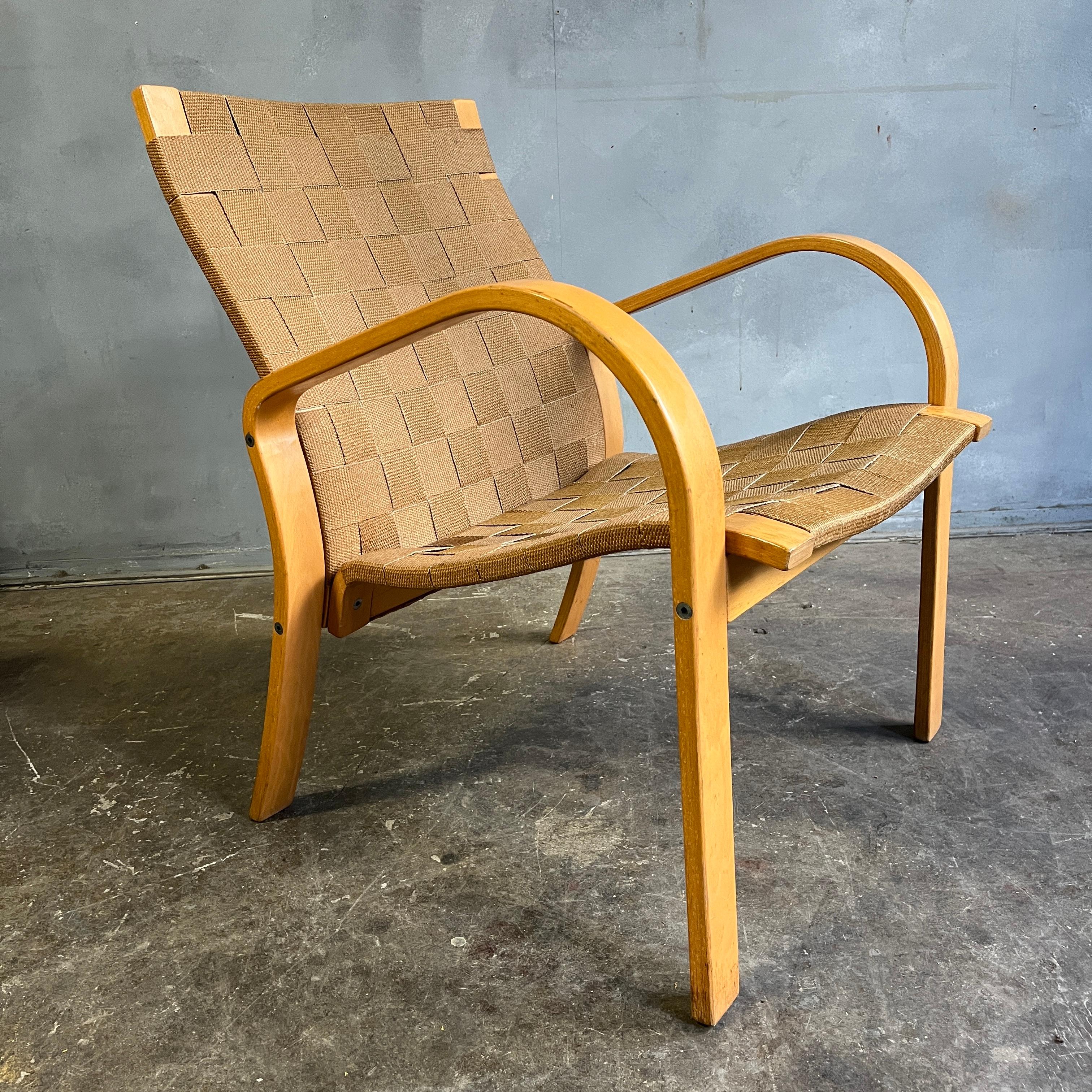 Midcentury Bruno Mathsson Bentwood Chair For Sale 2