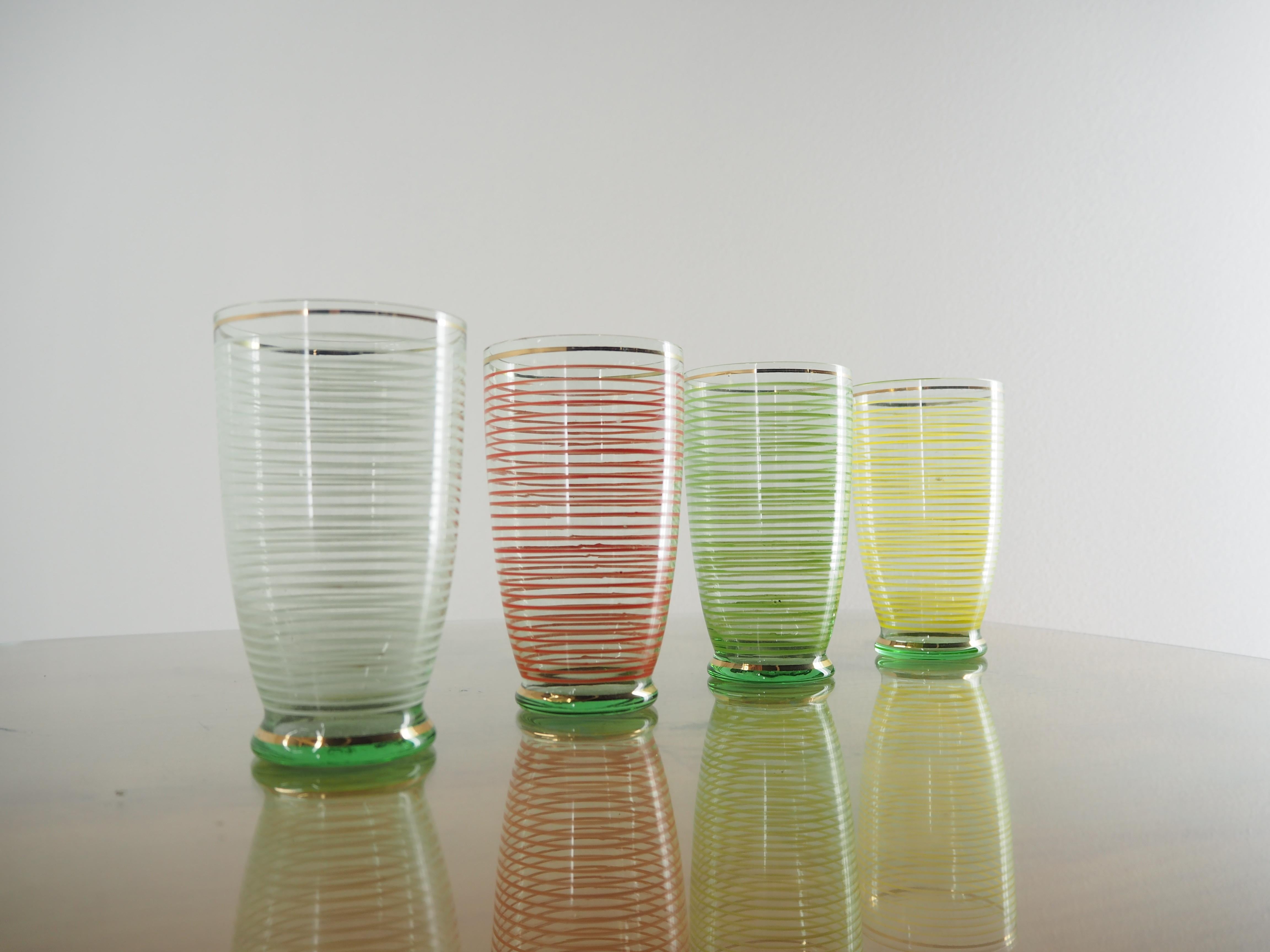 Midcentury Brussels Glasses, 1960s In Good Condition For Sale In Praha, CZ