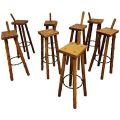 Midcentury Brutalist Bar Stools, 1950s