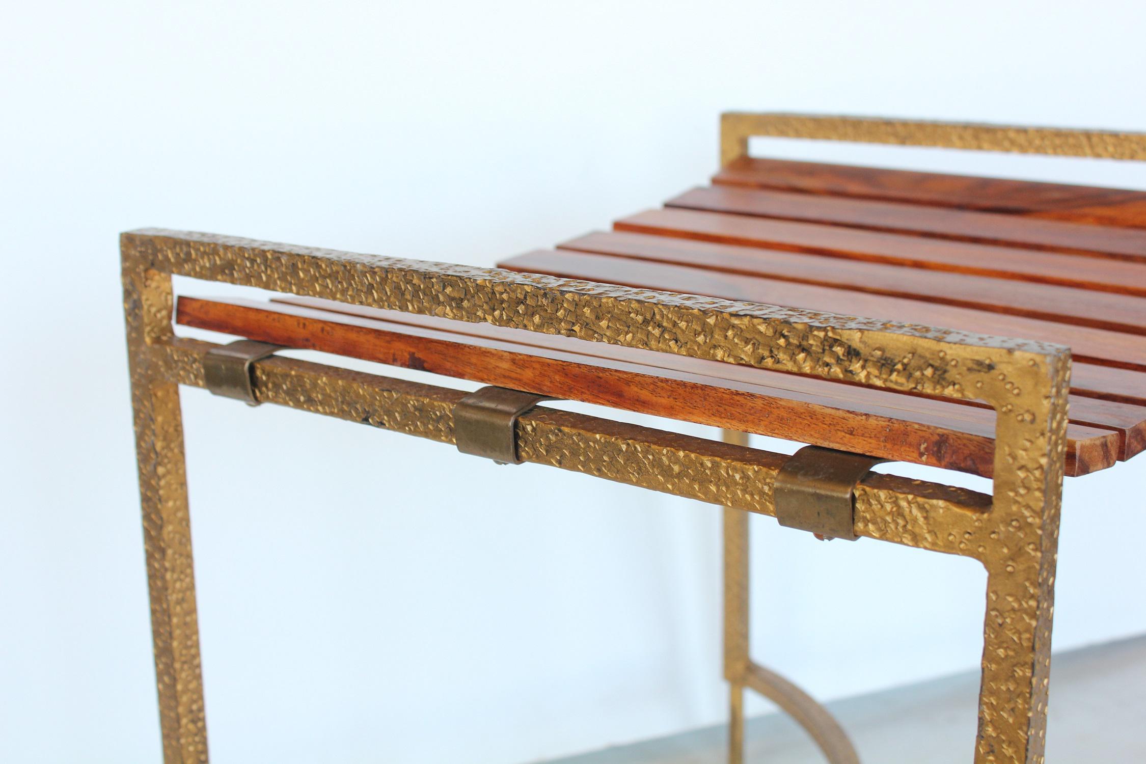 American Midcentury Brutalist Bench For Sale