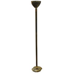 Lampadaire en laiton brutaliste du milieu du siècle dernier par Roger Vanhevel