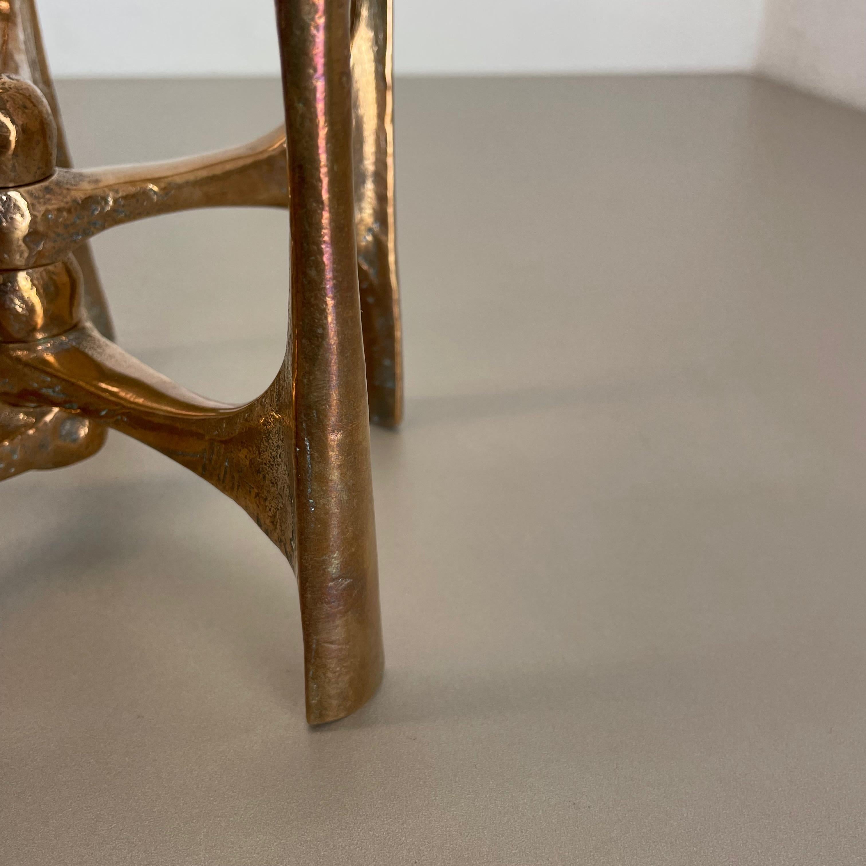 Midcentury Brutalist Bronze 1.8kg Candleholder by Michael Harjes, Germany, 1960 For Sale 6