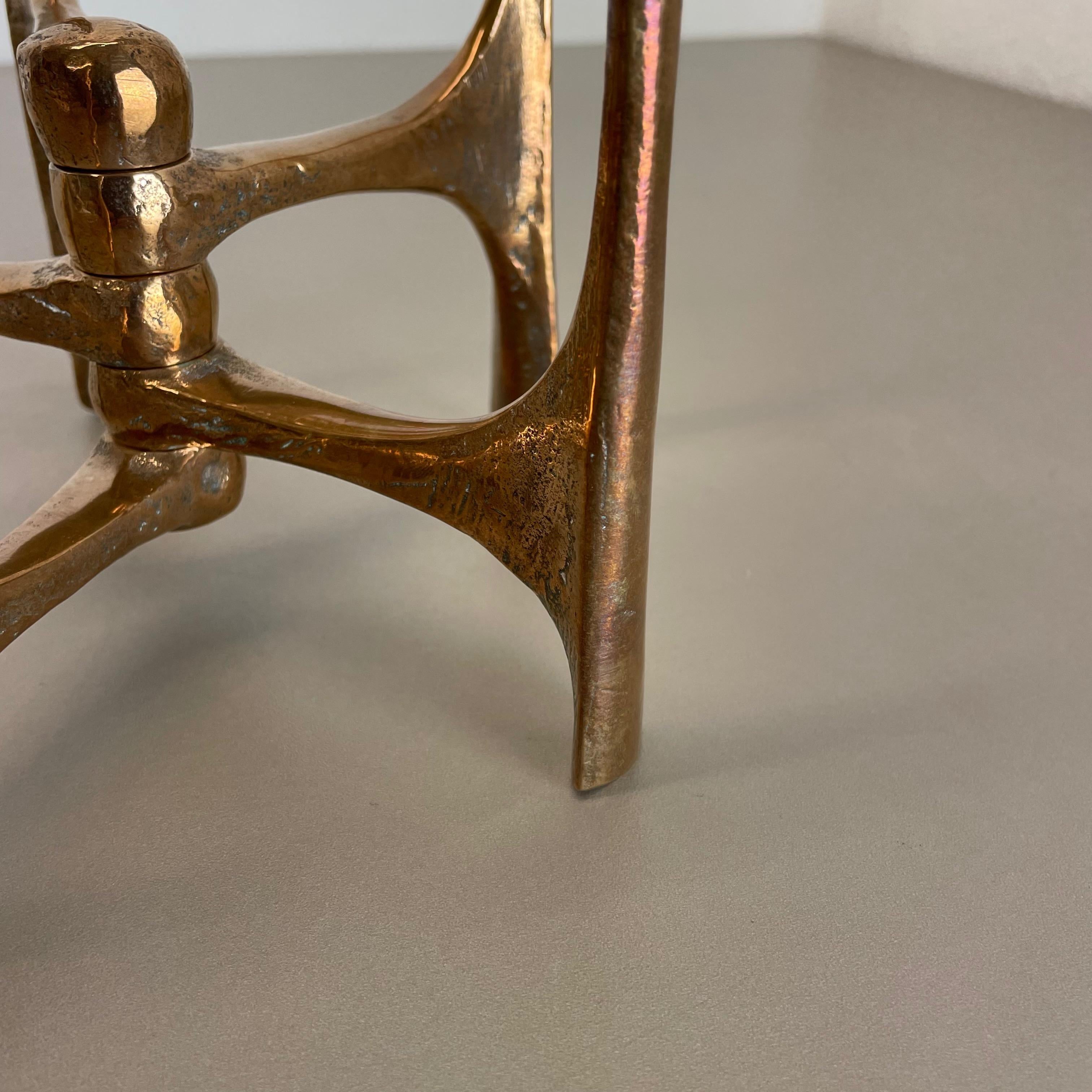 Midcentury Brutalist Bronze 1.8kg Candleholder by Michael Harjes, Germany, 1960 For Sale 9