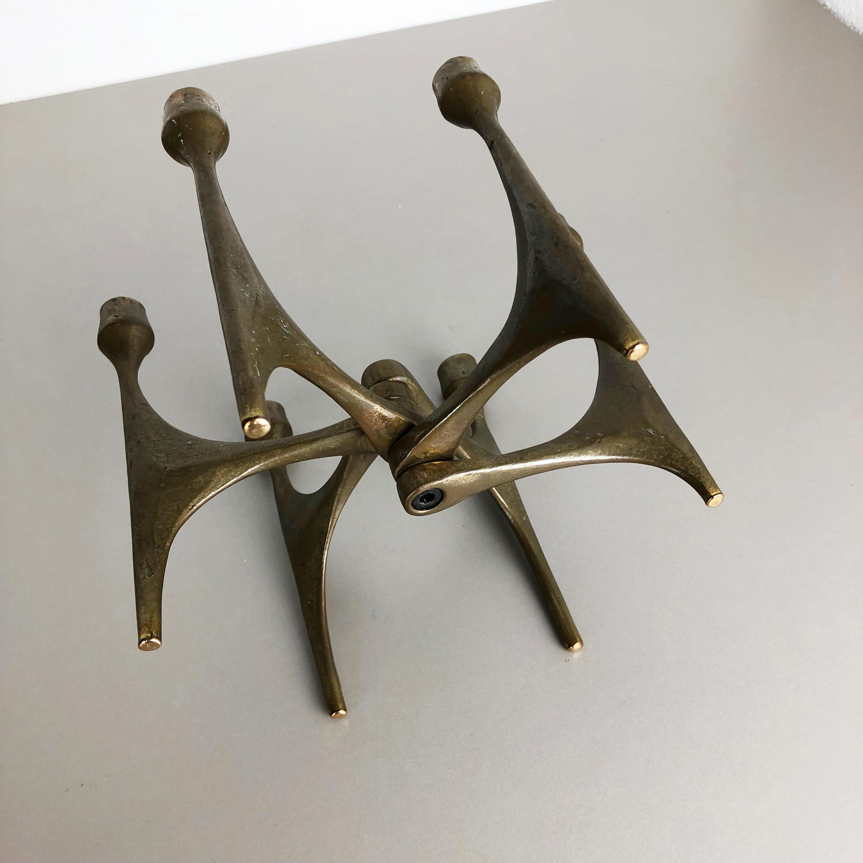 Midcentury Brutalist Bronze Candleholder by Michael Harjes, Germany, 1960s 5