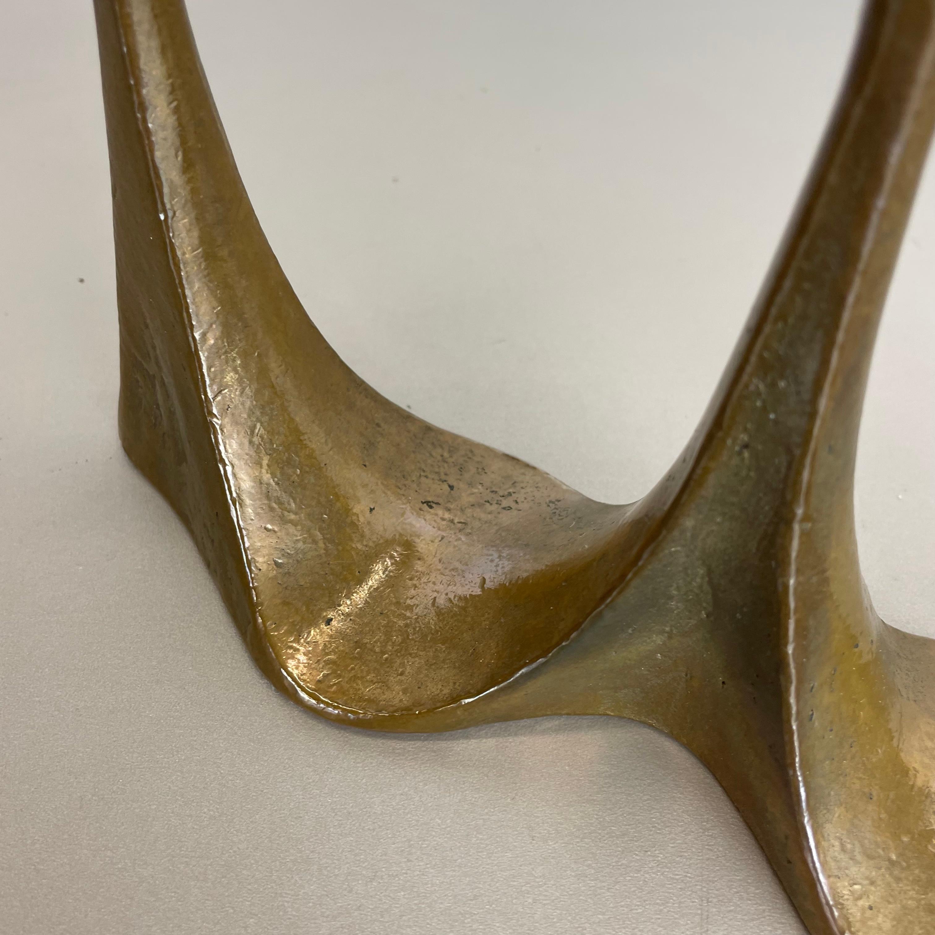 Midcentury Brutalist Bronze Candleholder by Michael Harjes, Germany, 1960s For Sale 5