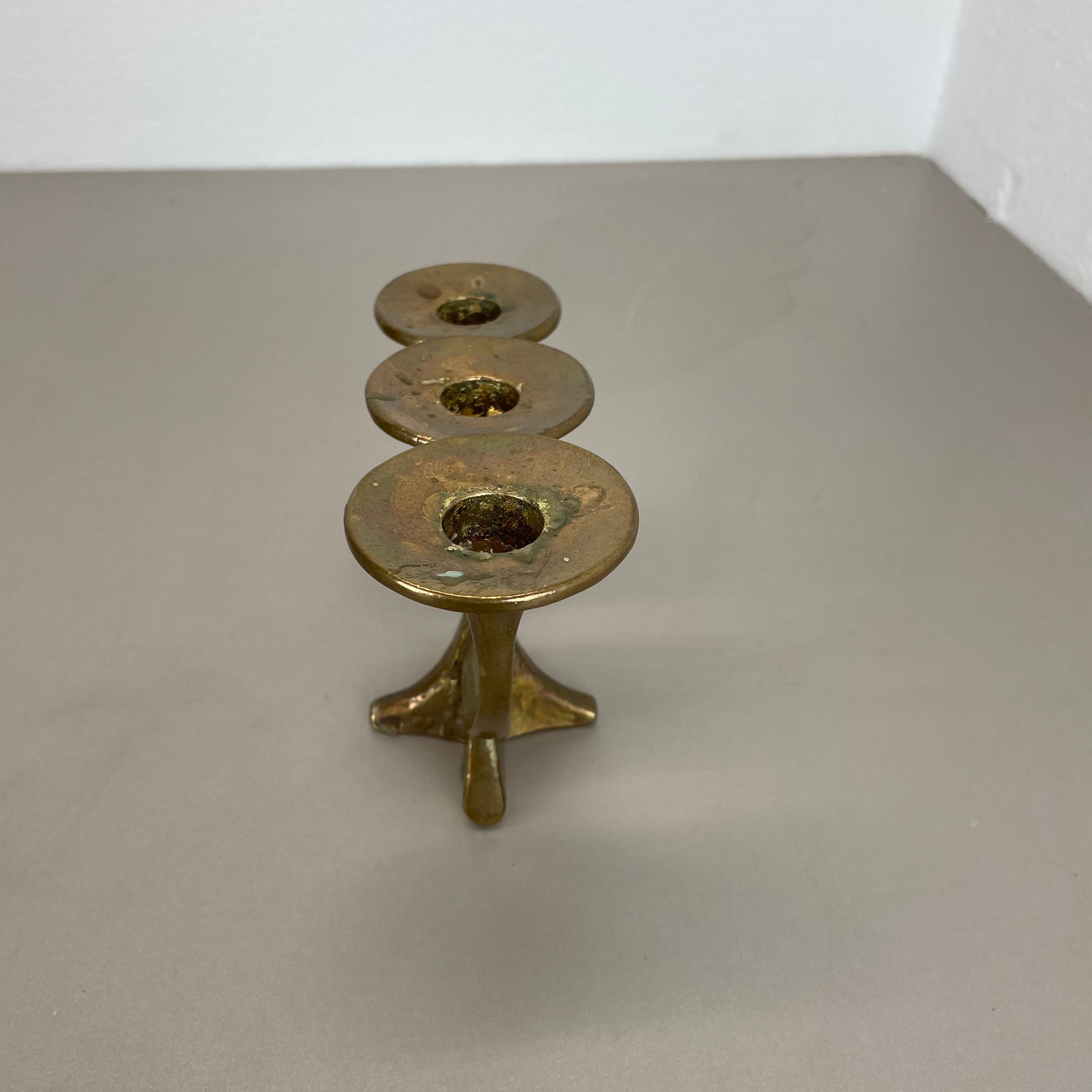 Midcentury Brutalist Bronze Candleholder by Michael Harjes, Germany, 1960s For Sale 6