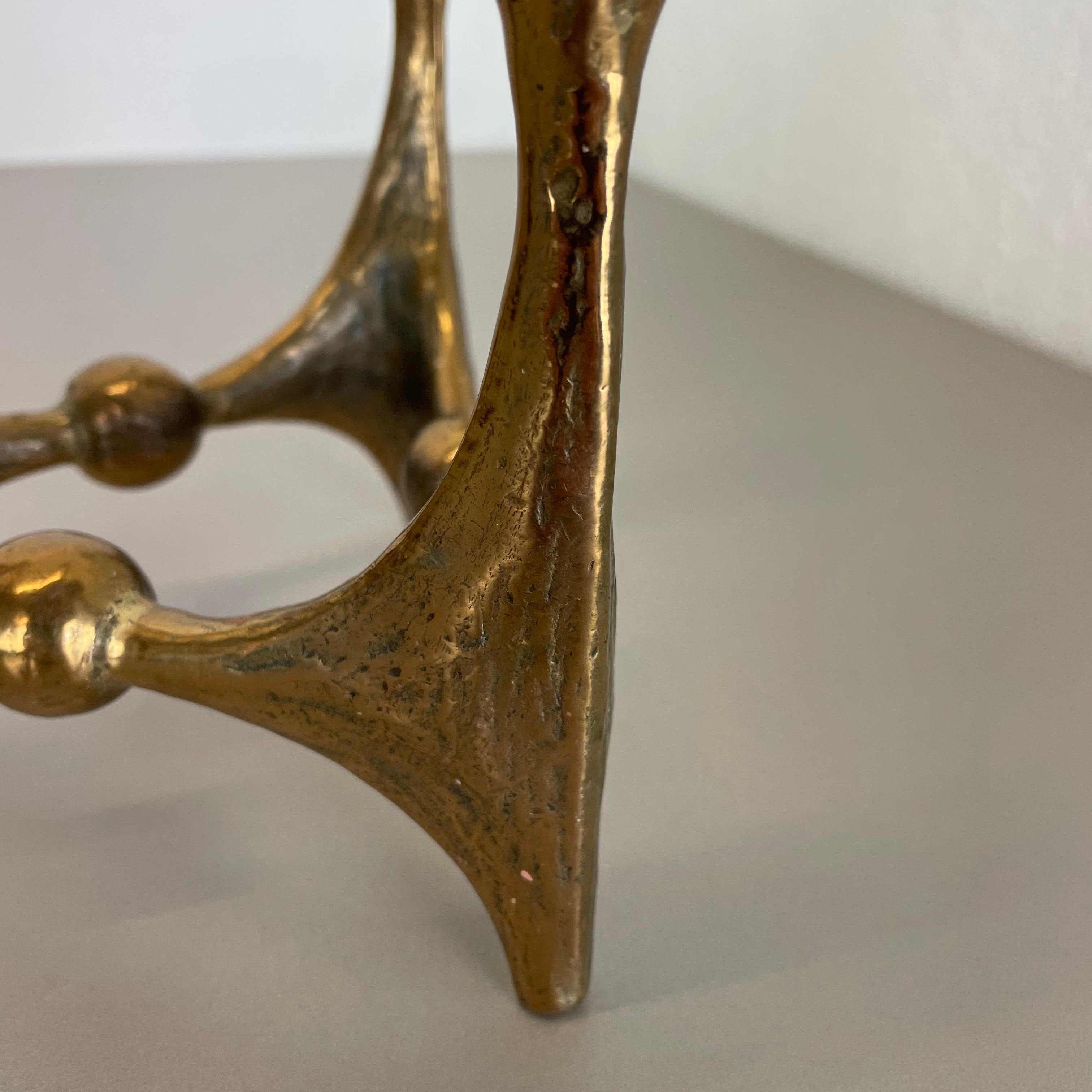 Midcentury Brutalist Bronze Candleholder by Michael Harjes, Germany, 1960s no1 For Sale 7