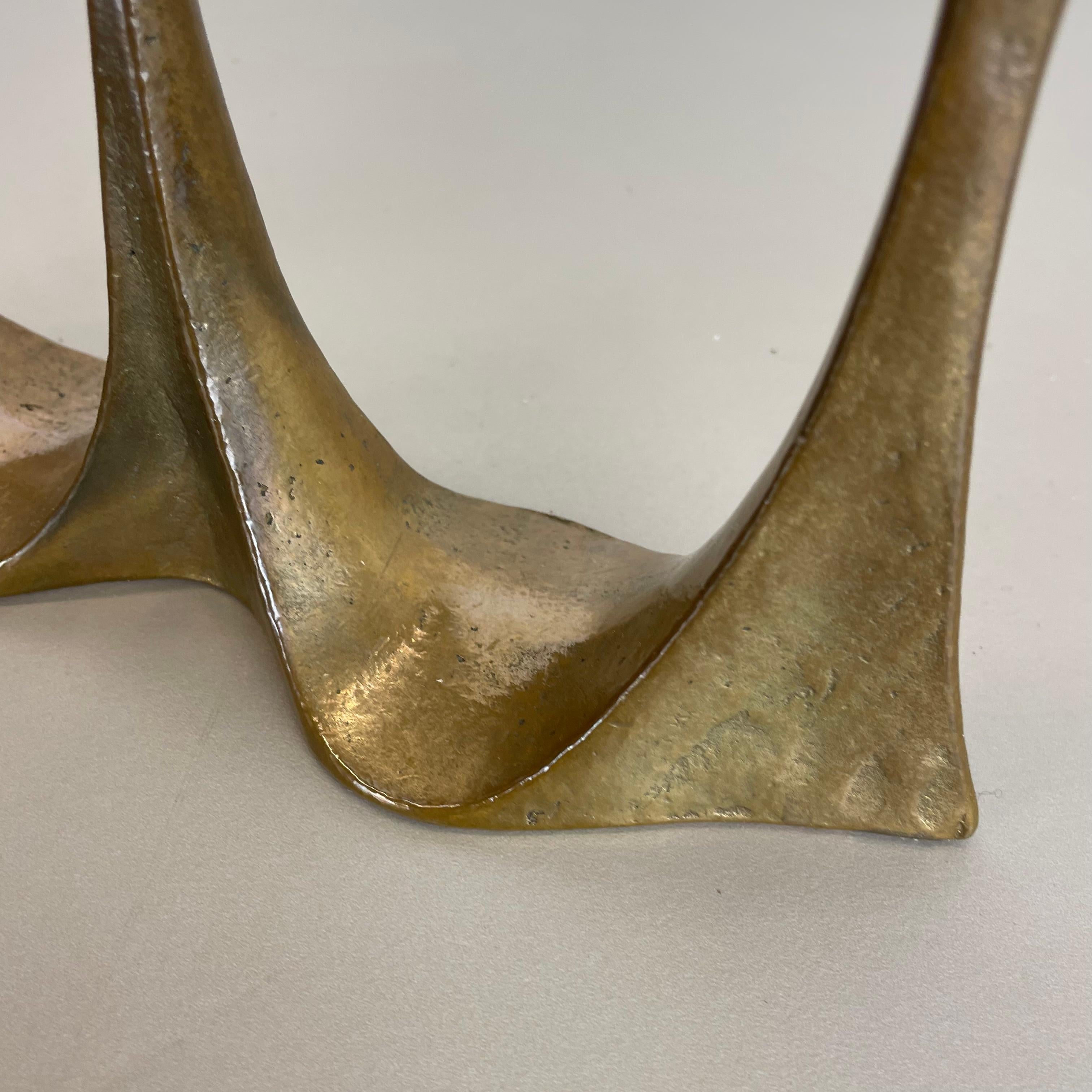 Midcentury Brutalist Bronze Candleholder by Michael Harjes, Germany, 1960s For Sale 7