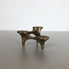 Midcentury Brutalist Bronze Candleholder by Michael Harjes, Germany, 1960s