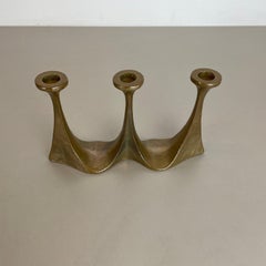 Candelabro de Bronce Brutalista de mediados de siglo de Michael Harjes, Alemania, años 60