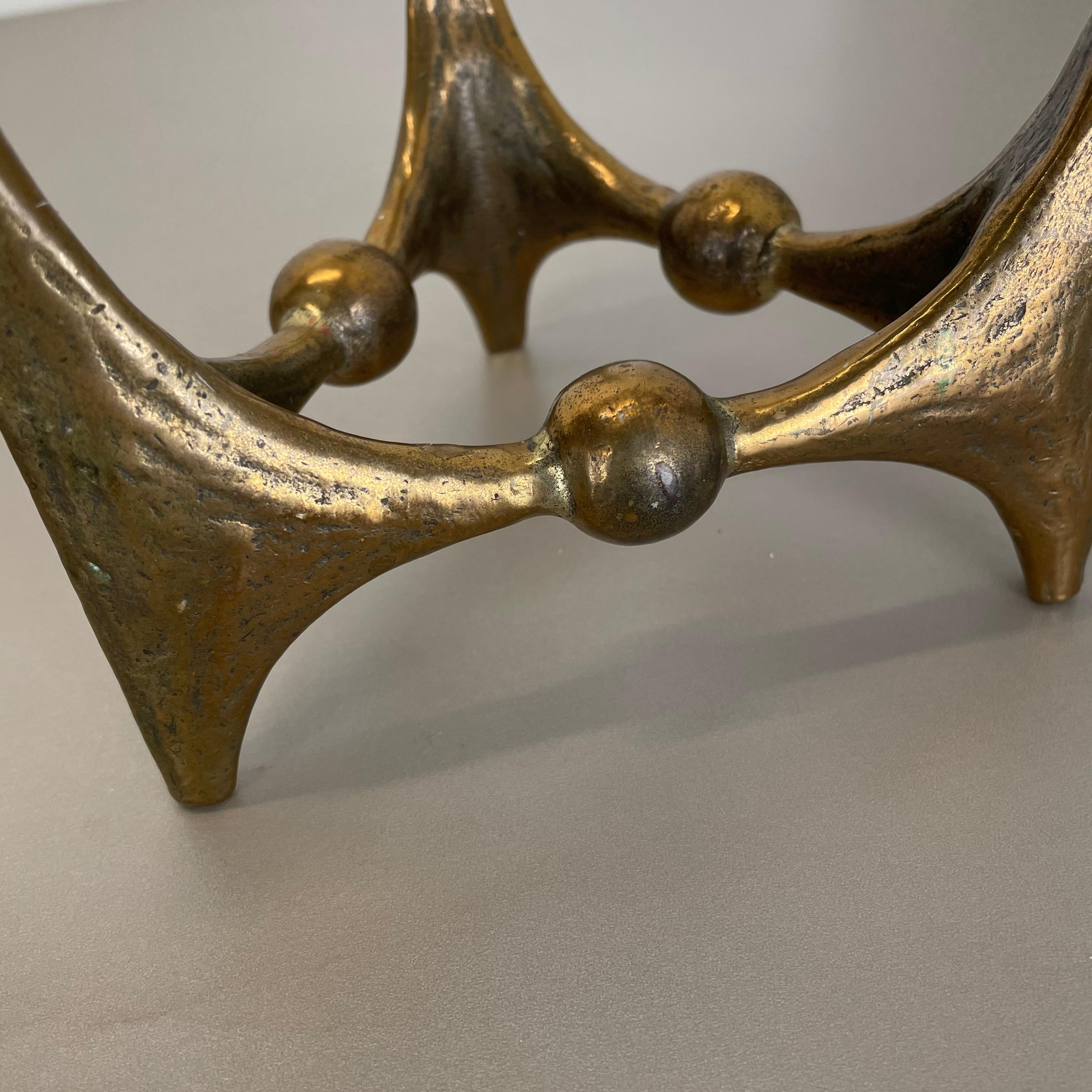 Midcentury Brutalist Bronze Candleholder by Michael Harjes, Germany, 1960s no1 For Sale 2