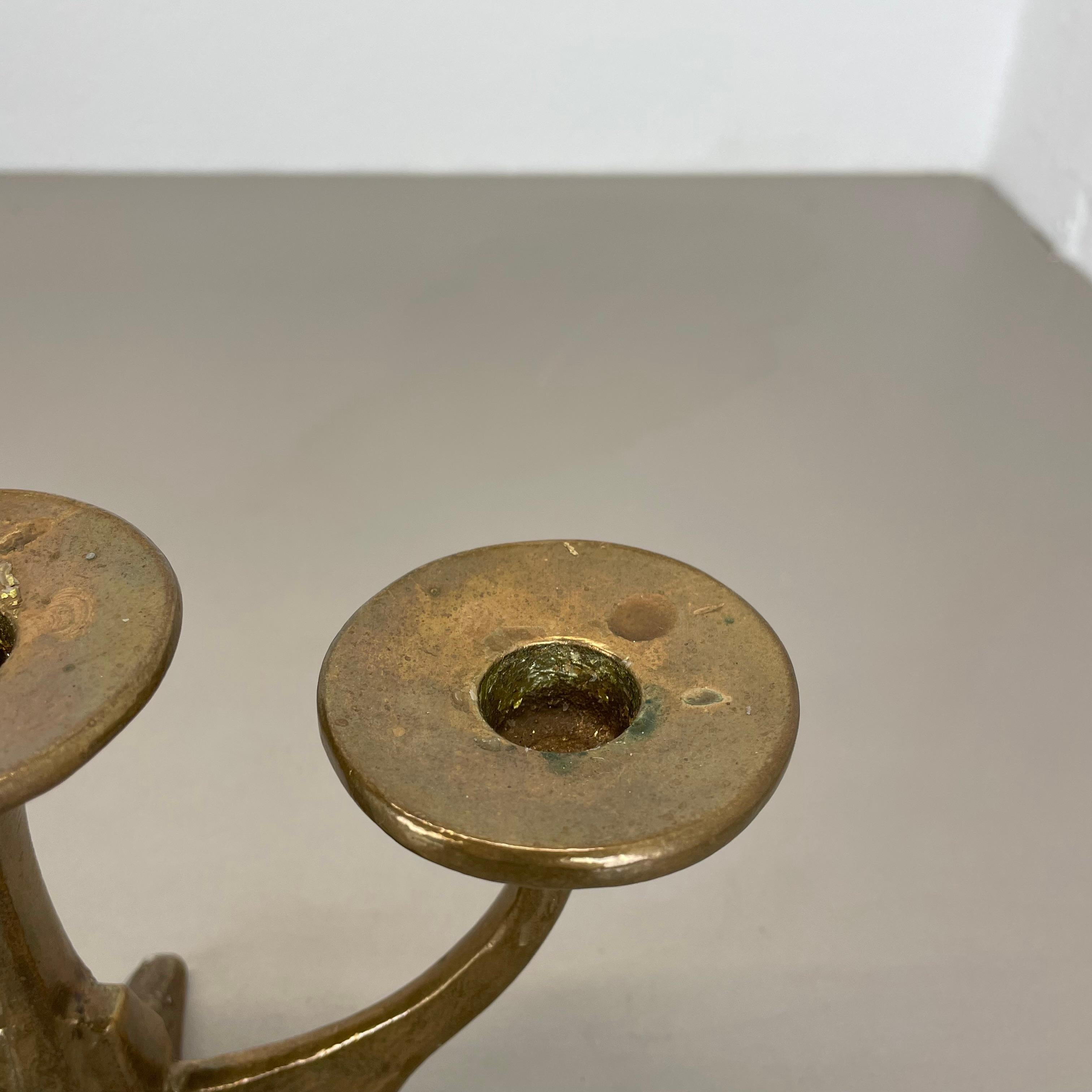 Midcentury Brutalist Bronze Candleholder by Michael Harjes, Germany, 1960s For Sale 2