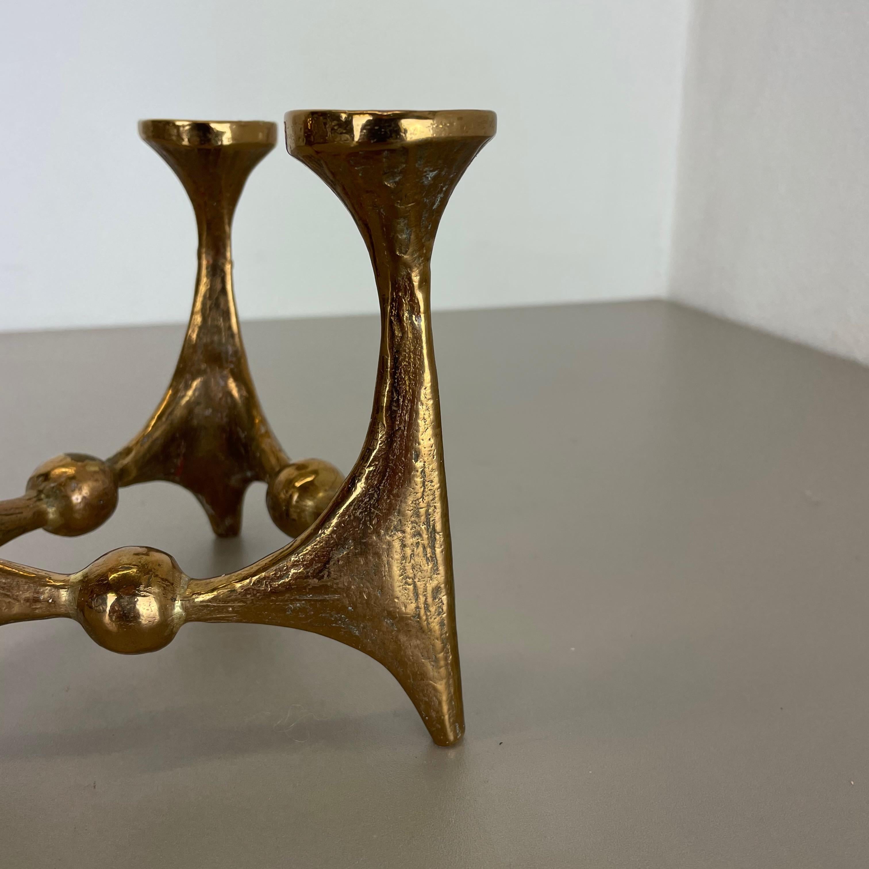 Midcentury Brutalist Bronze Candleholder by Michael Harjes, Germany, 1960s no2 For Sale 1