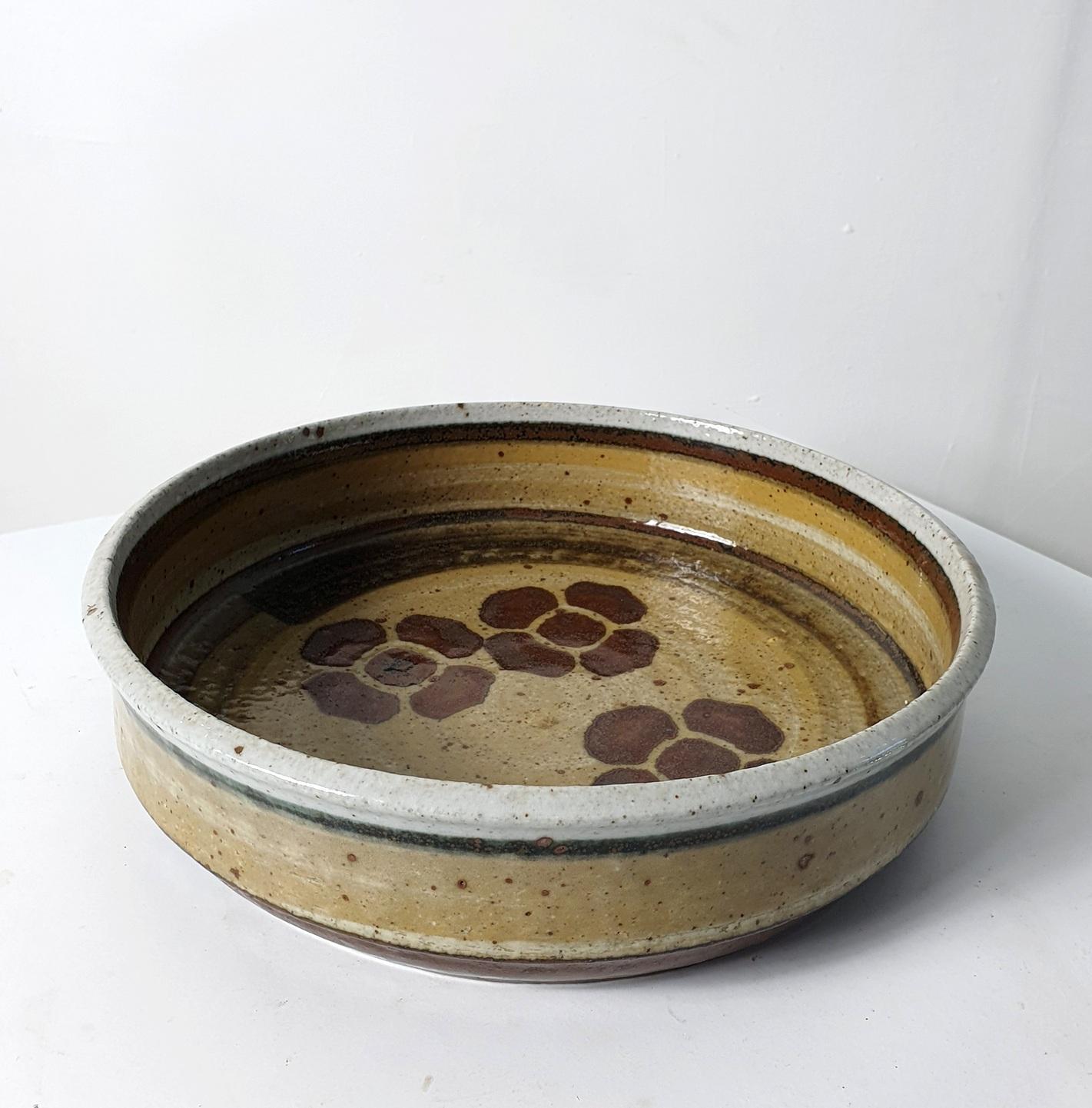 Mid-Century Modern Boho Chic Ceramic Bowl by Drejargruppen for Rörstrand Sweden 1970's For Sale