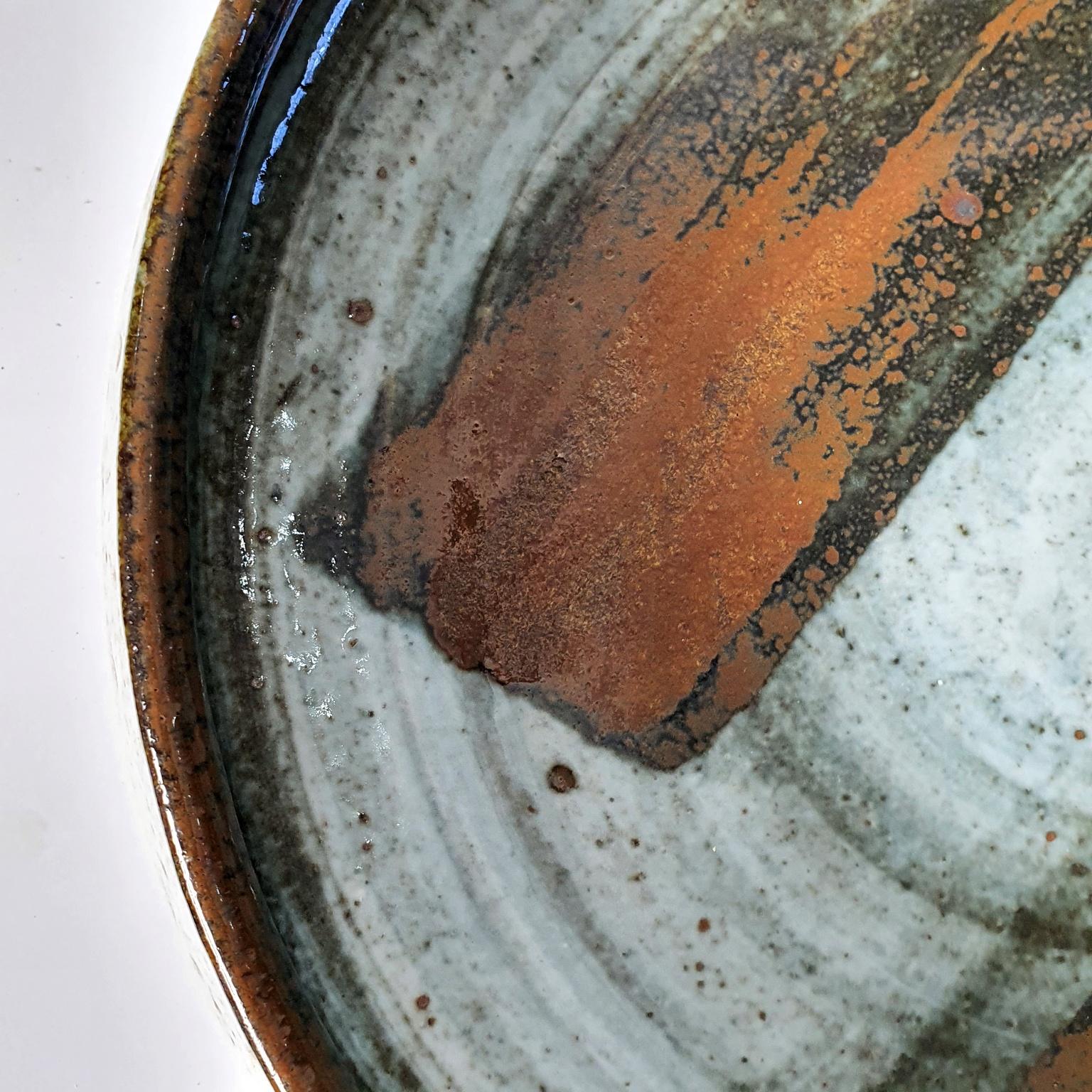 Midcentury Brutalist Ceramic Bowl by Drejargruppen for Rörstrand Sweden In Excellent Condition For Sale In Albano Laziale, Rome/Lazio