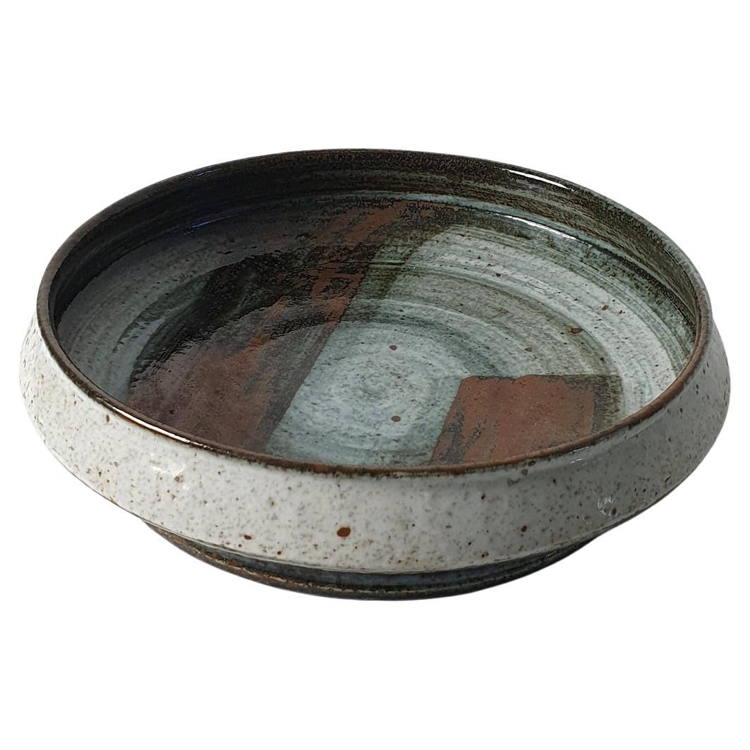 Midcentury Brutalist Ceramic Bowl by Drejargruppen for Rörstrand Sweden For Sale