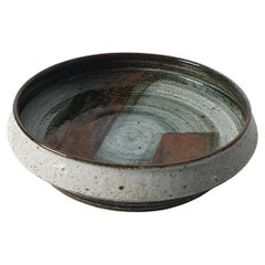 Midcentury Brutalist Ceramic Bowl by Drejargruppen for Rörstrand Sweden