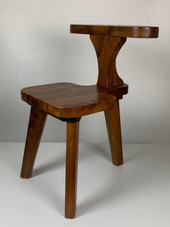 Fauteuil d'appoint tripode de combat ou de conversation brutaliste du milieu du siècle dernier, néerlandais 1950