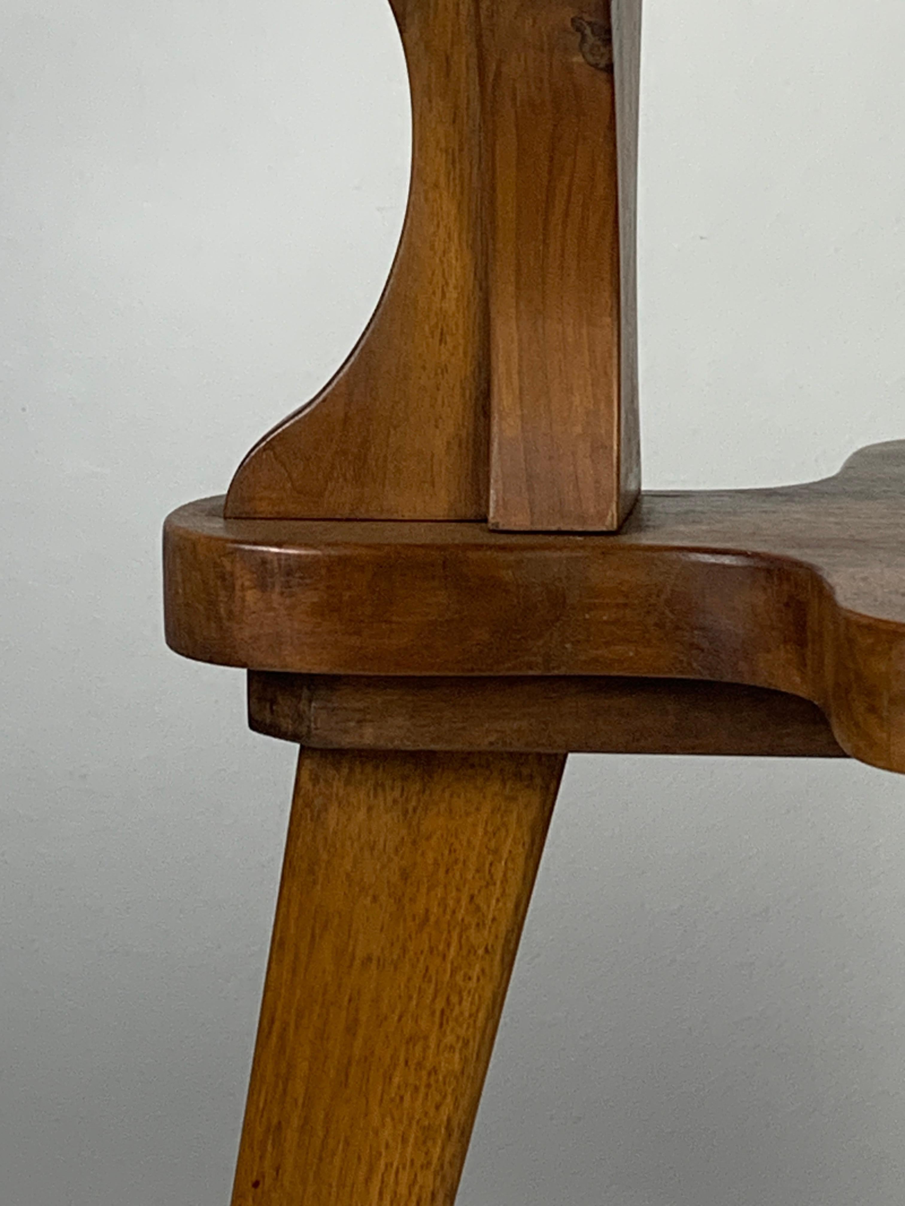 Fauteuil d'appoint tripode de combat ou de conversation brutaliste du milieu du siècle dernier, néerlandais 1950 Bon état à Zaandam, NL