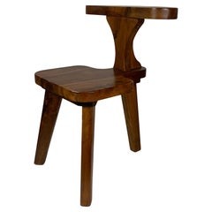 Midcentury brutalist cock fighting or conversation tripod side chair, Dutch 1950