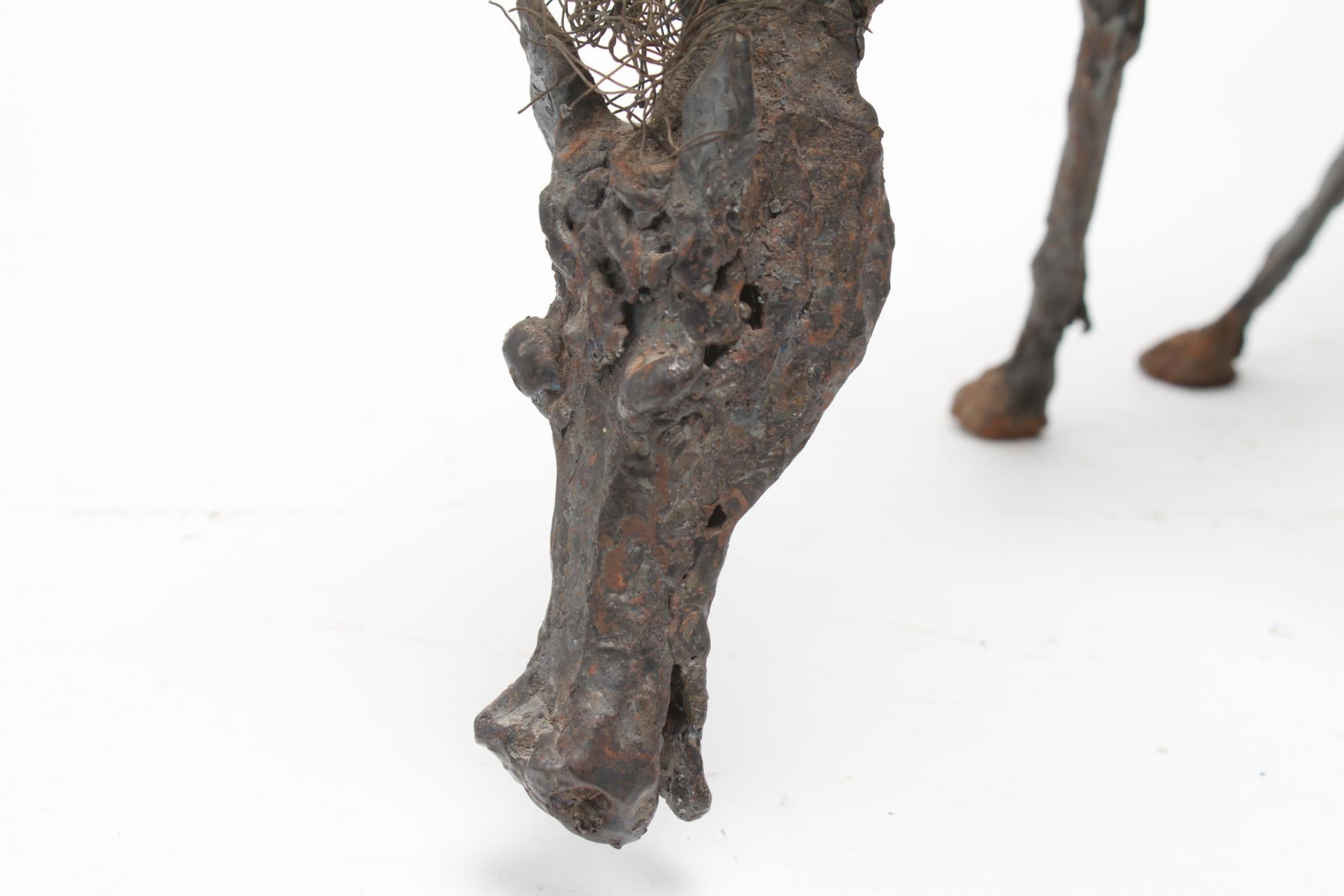 Midcentury Brutalist Don Quixote on Horse Sculpture 3