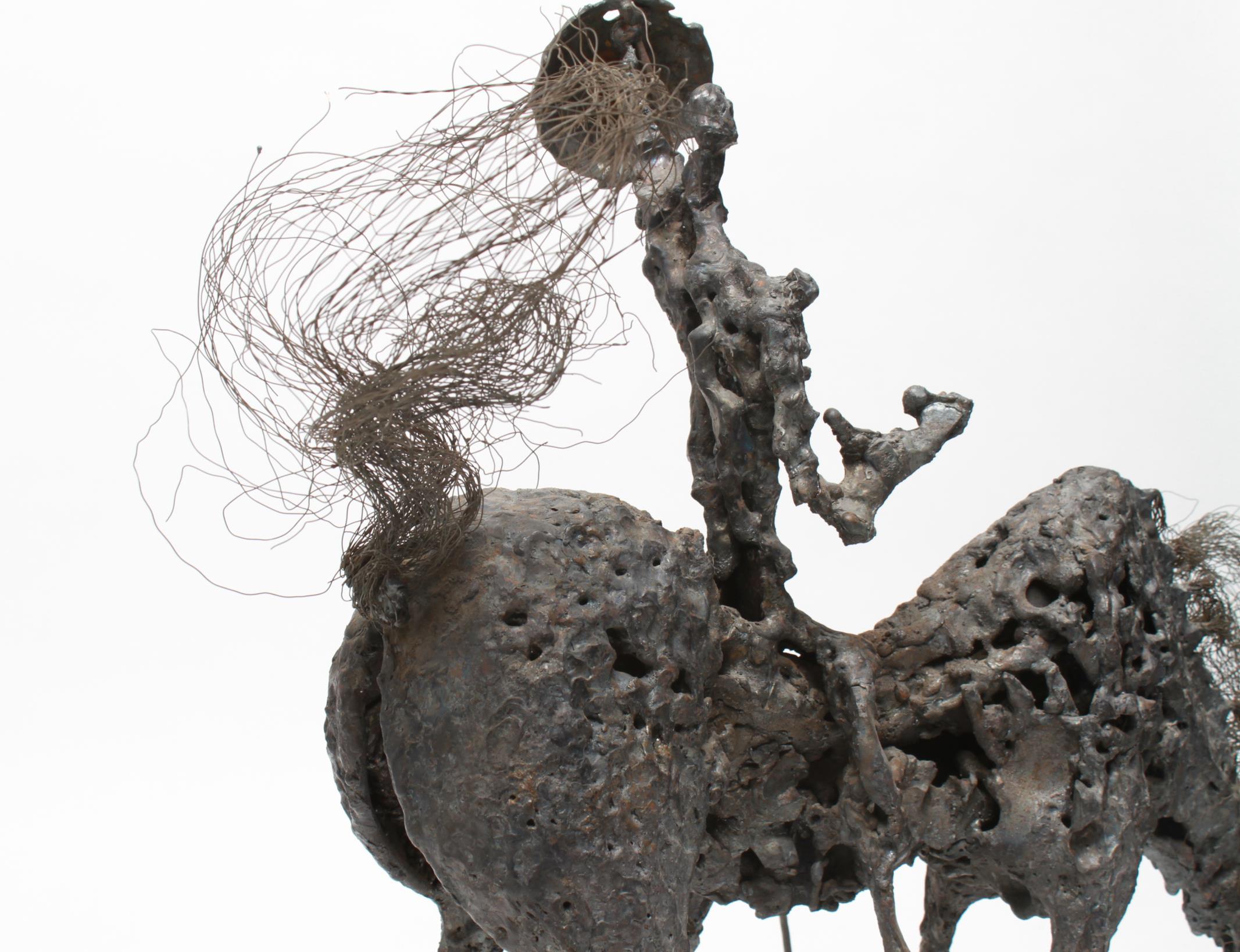 Midcentury Brutalist Don Quixote on Horse Sculpture 5