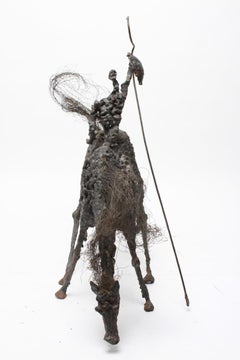 Midcentury Brutalist Don Quixote on Horse Sculpture