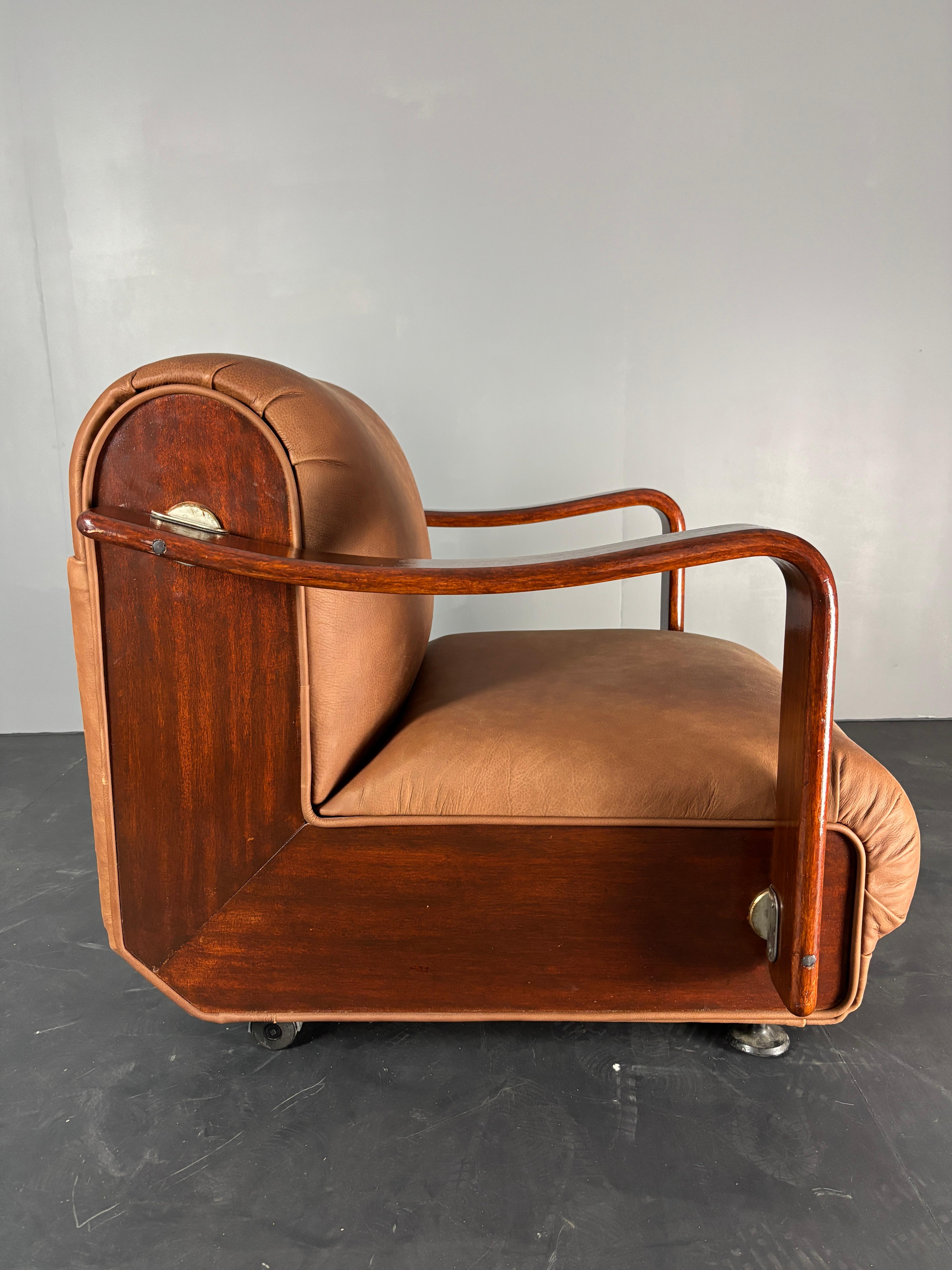 Midcentury brutalist embassy lounge or easy low club chair, 1960s For Sale 5
