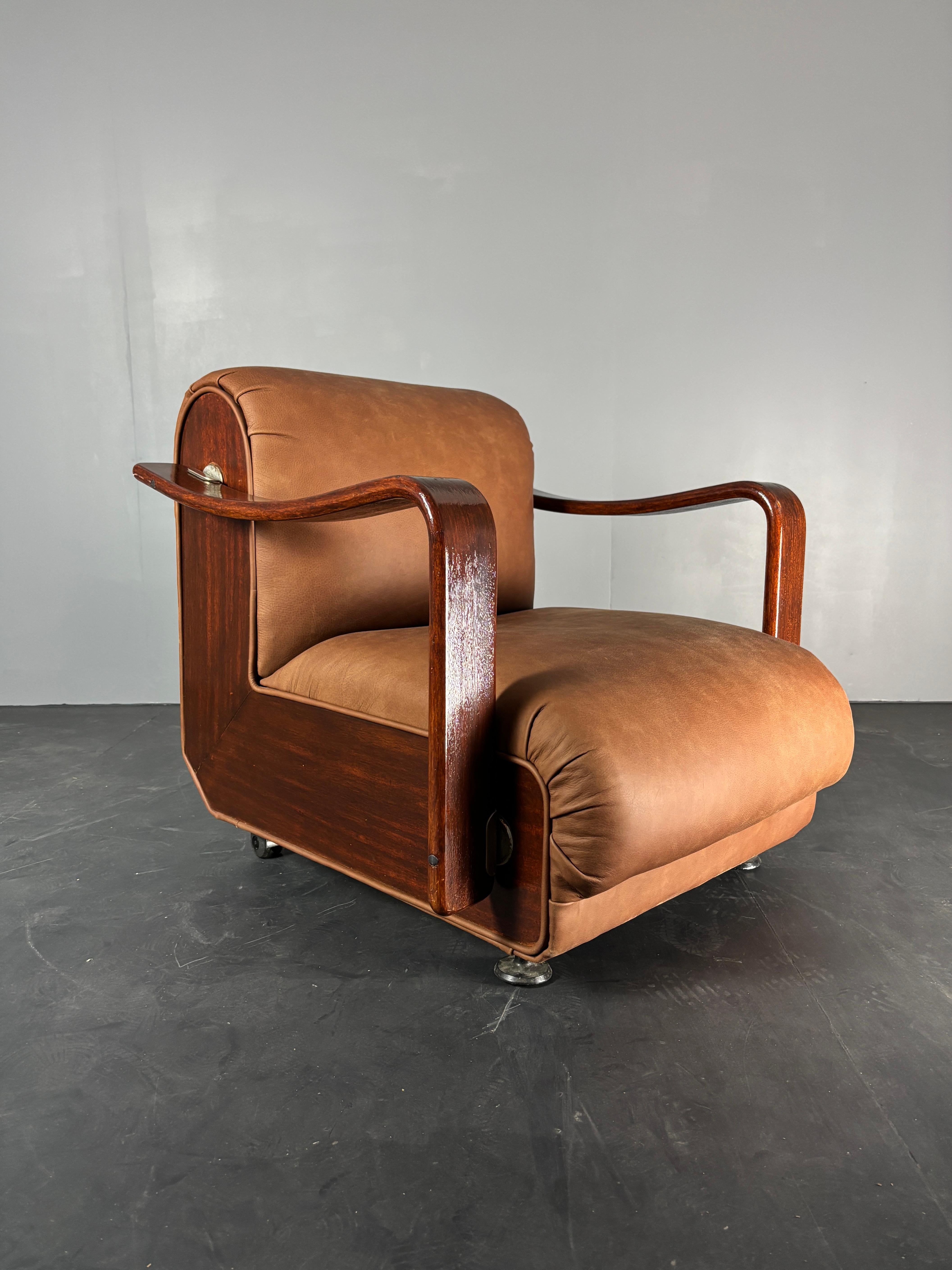 Mid-Century Modern Midcentury brutalist embassy lounge or easy low club chair, 1960s For Sale