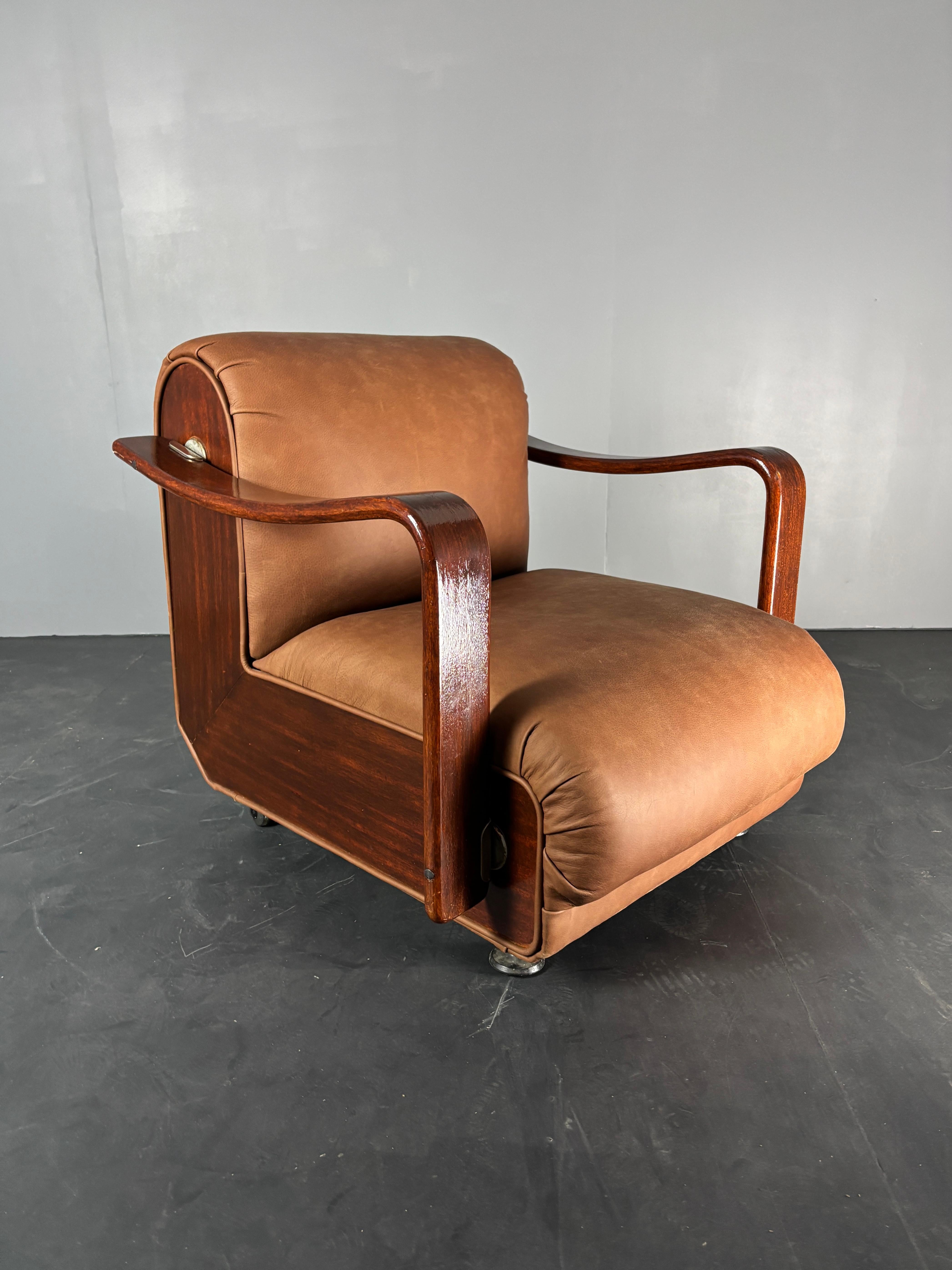Mid-20th Century Midcentury brutalist embassy lounge or easy low club chair, 1960s For Sale