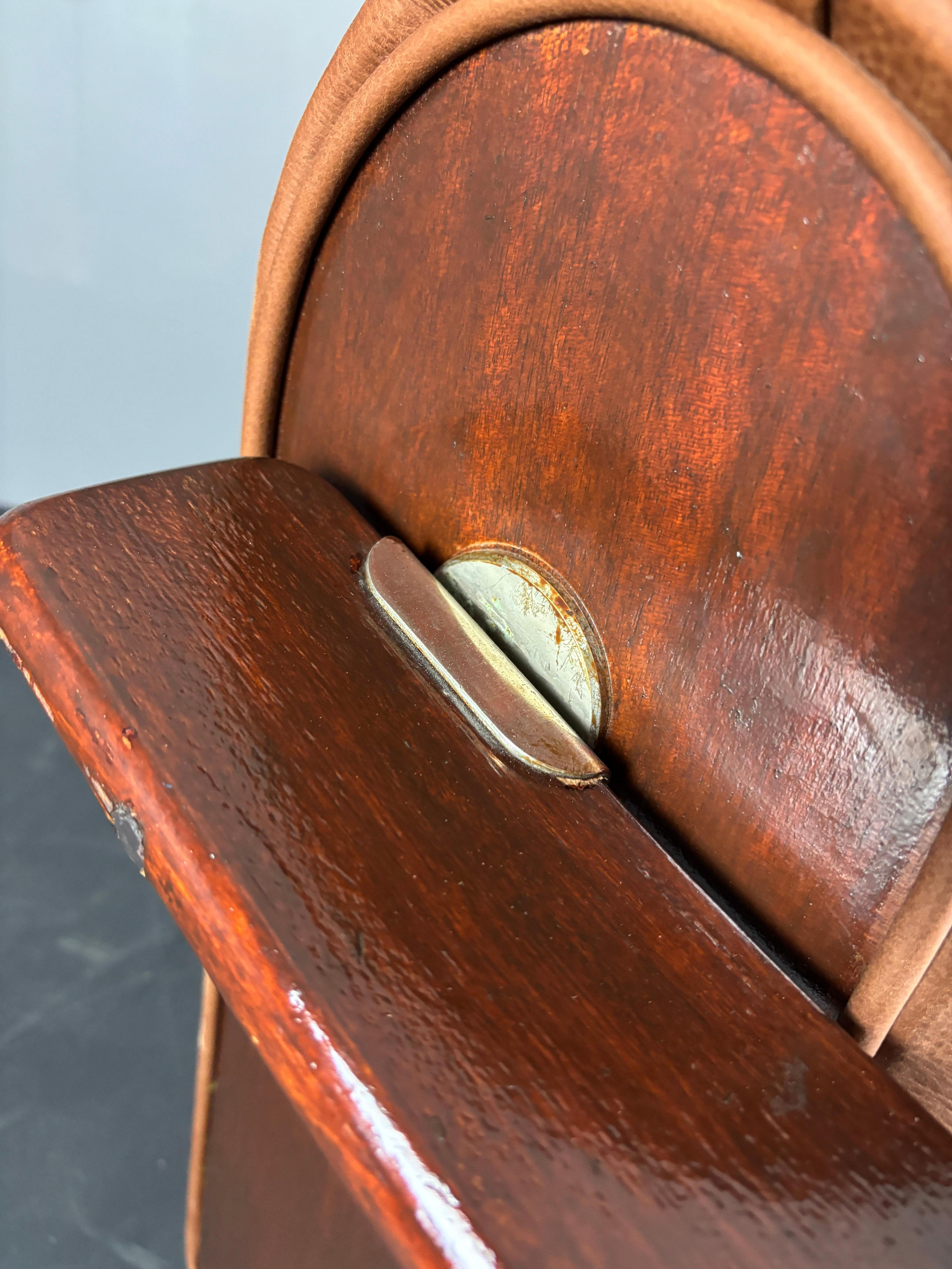 Leather Midcentury brutalist embassy lounge or easy low club chair, 1960s For Sale