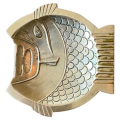 Midcentury Brutalist Fish Tray Sculpture